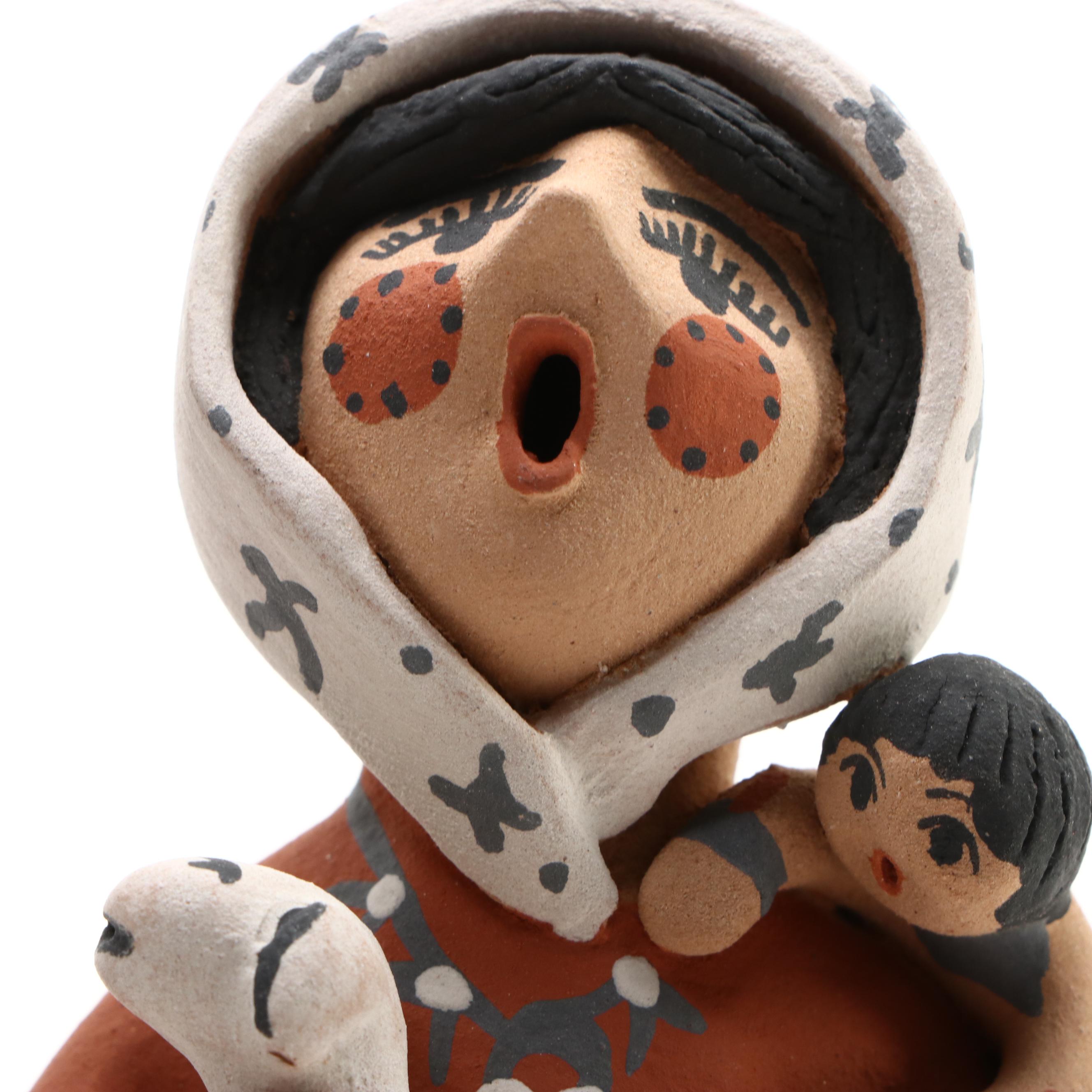 Bonnie and Cindy Fragua Jemez Pueblo Ceramic Figurines