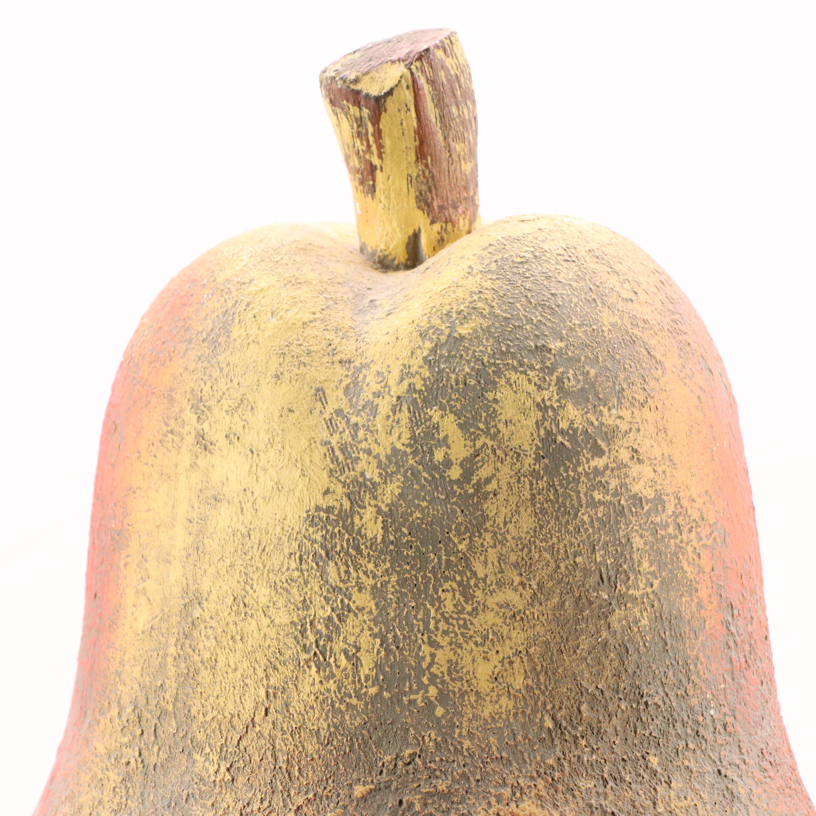 Large-Scale Airbrushed Chalkware Sculpture of a Pear, Circa 1930