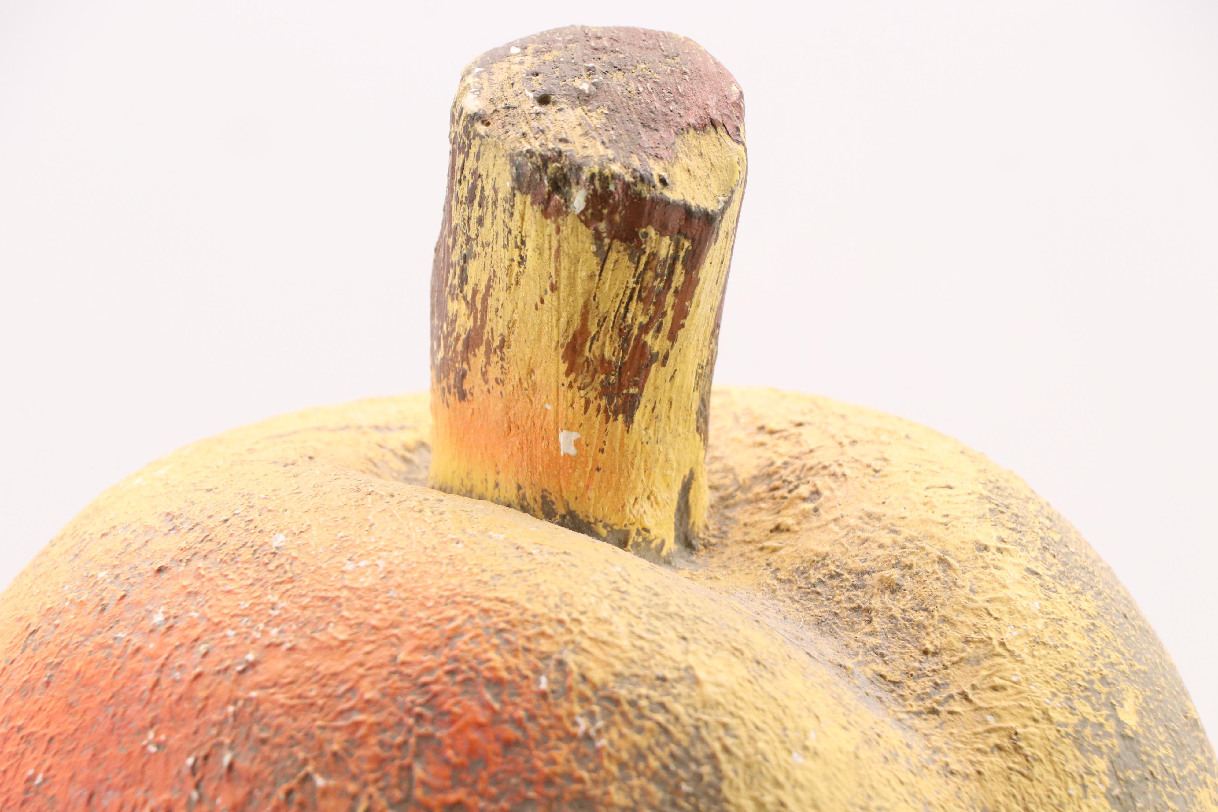 Large-Scale Airbrushed Chalkware Sculpture of a Pear, Circa 1930