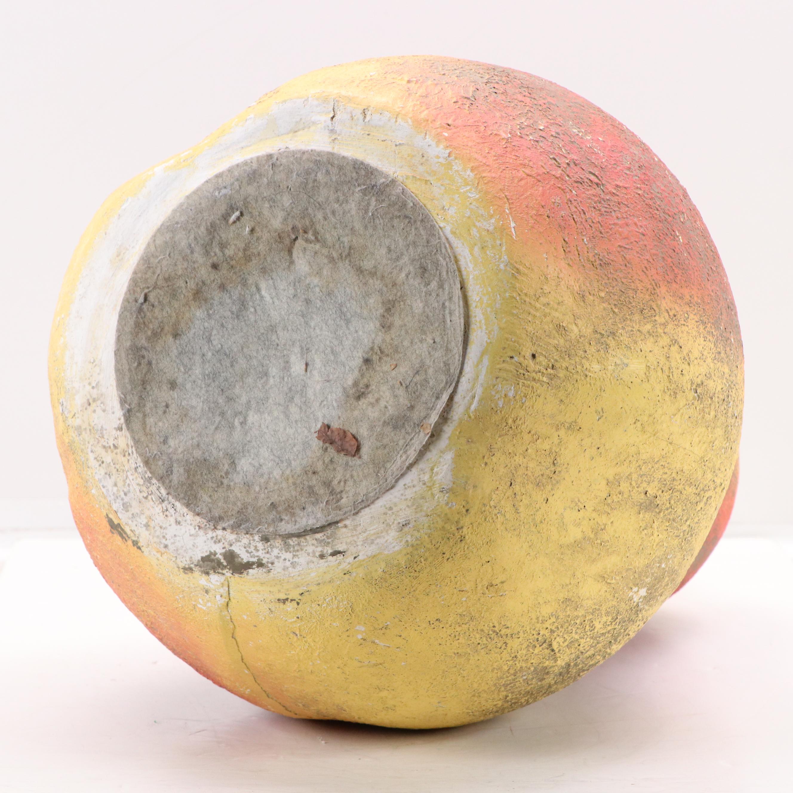 Large-Scale Airbrushed Chalkware Sculpture of a Pear, Circa 1930