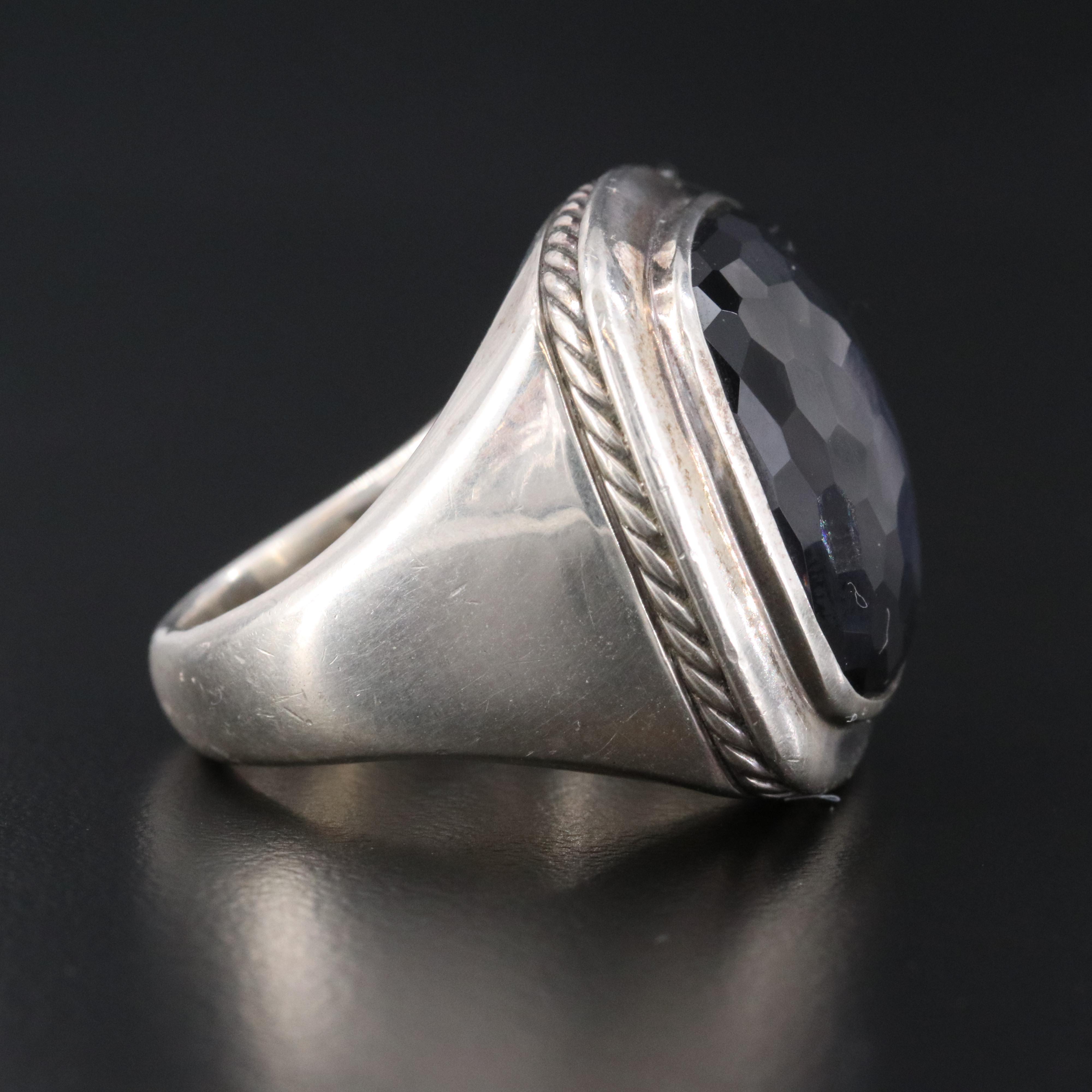 David Yurman Albion Sterling Black Orchid Ring