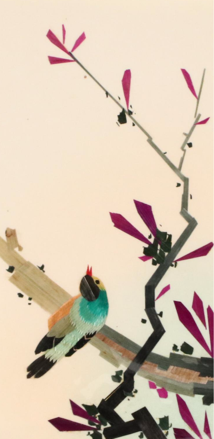 East Asian Collages of Insects, Bird, and Vegetation, 20th Century