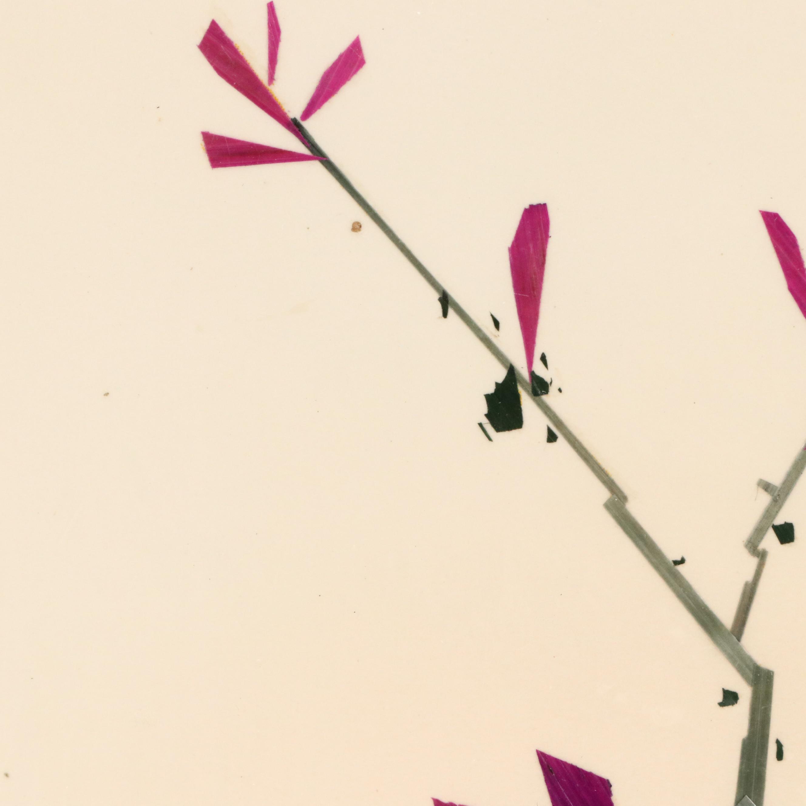 East Asian Collages of Insects, Bird, and Vegetation, 20th Century