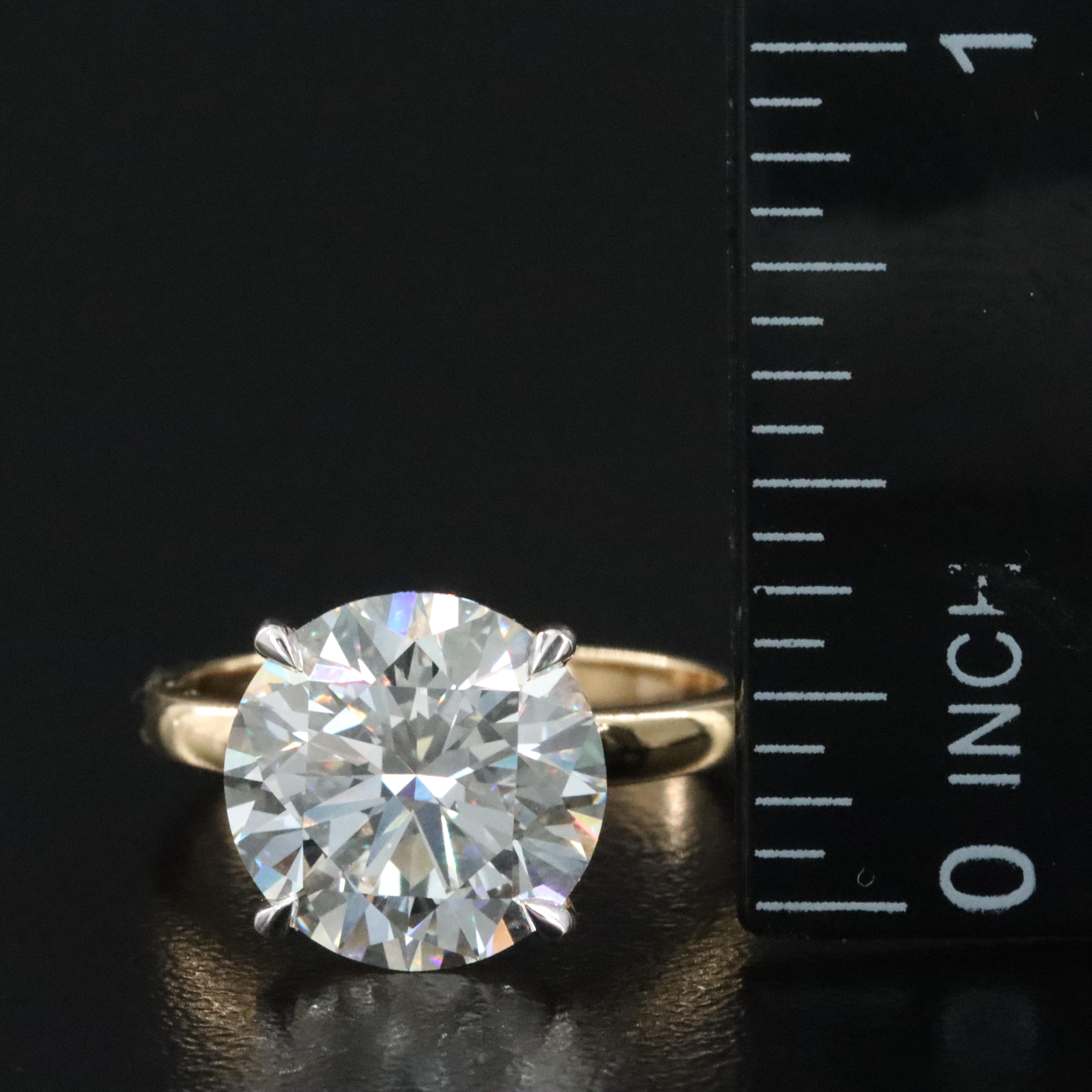 18K 5.09 CT Lab Grown Diamond Solitaire Ring with IGI Report