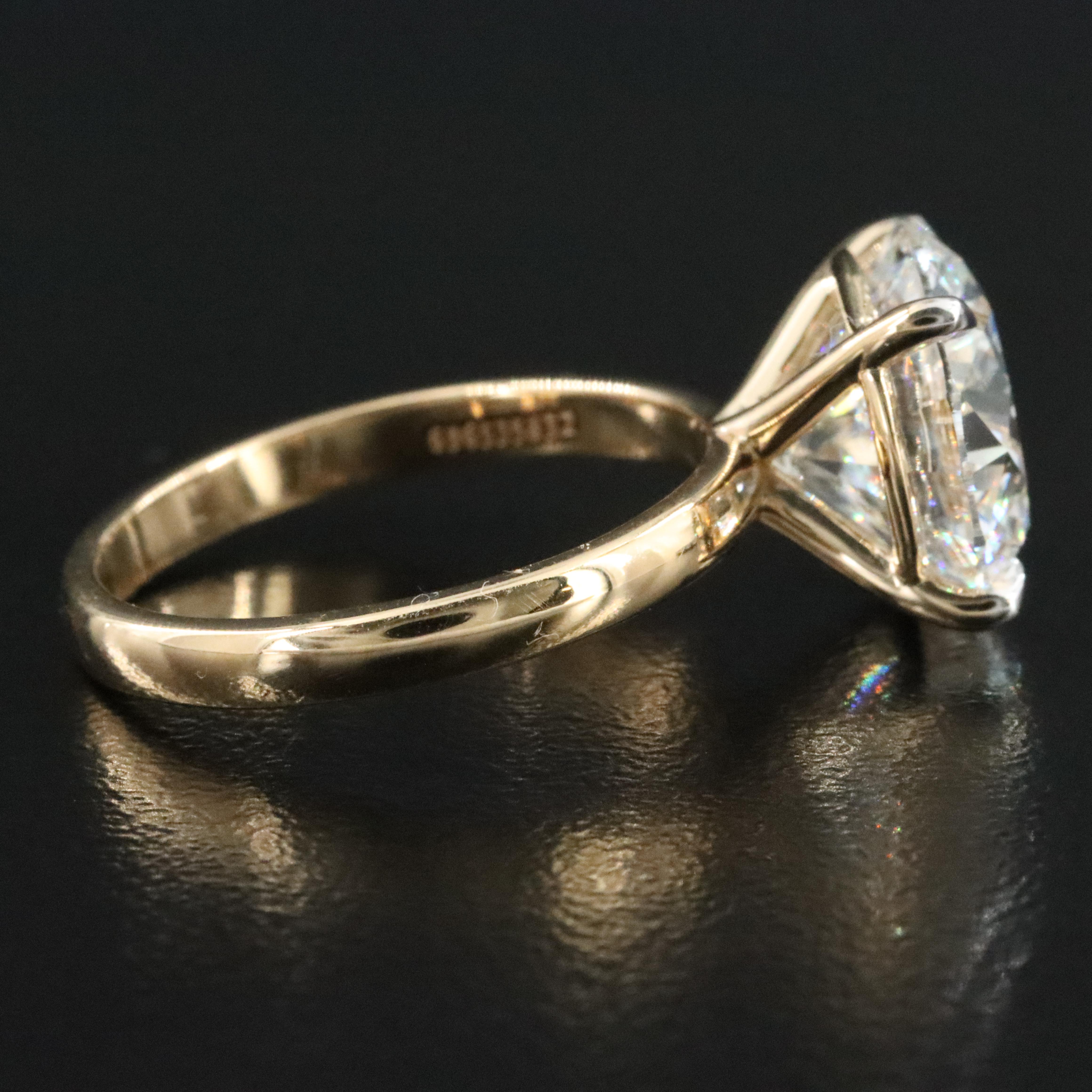 18K 5.09 CT Lab Grown Diamond Solitaire Ring with IGI Report