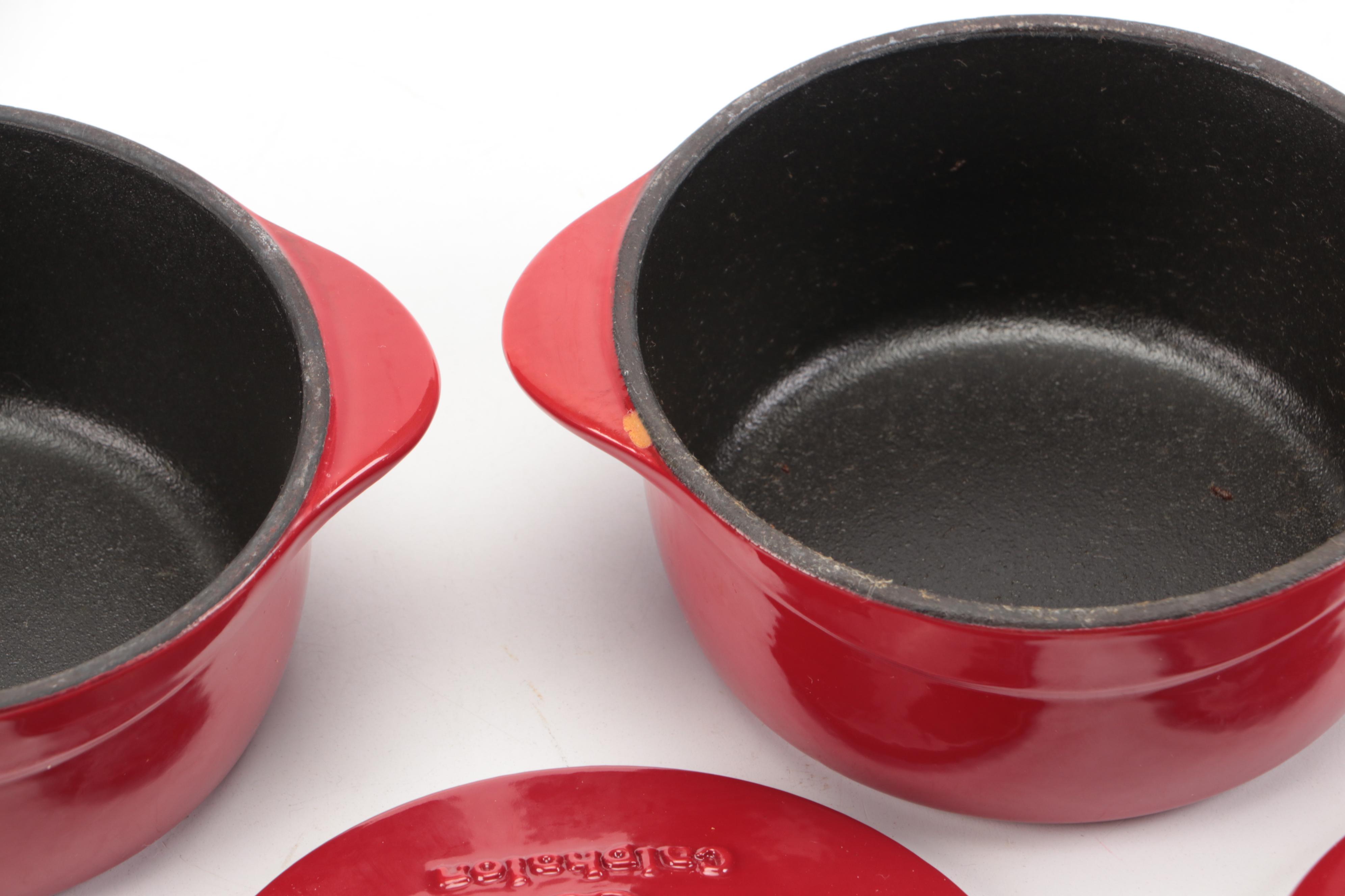 Calphalon Cast Iron Enamel Miniature Covered Ramekins