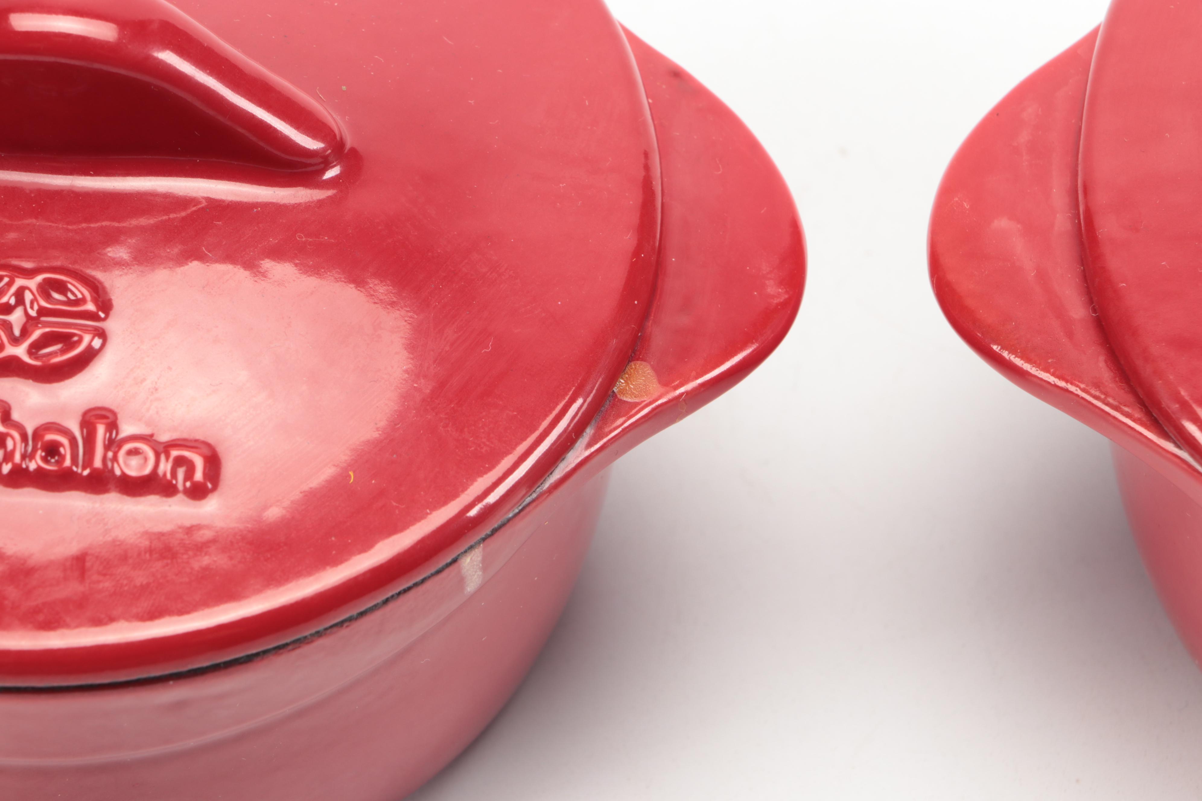 Calphalon Cast Iron Enamel Miniature Covered Ramekins