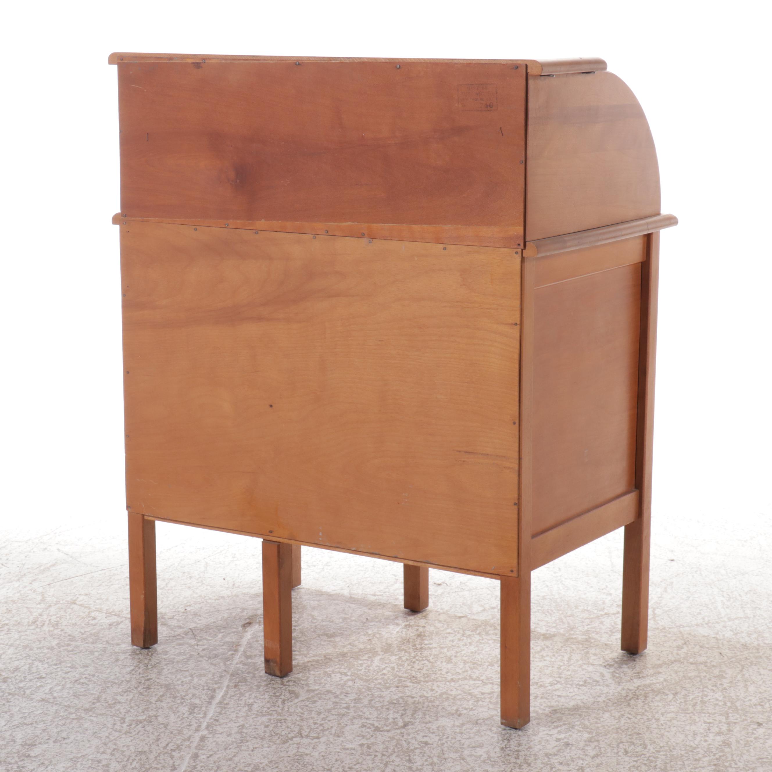 Traditional Style Children's Cherry Roll-Top Desk