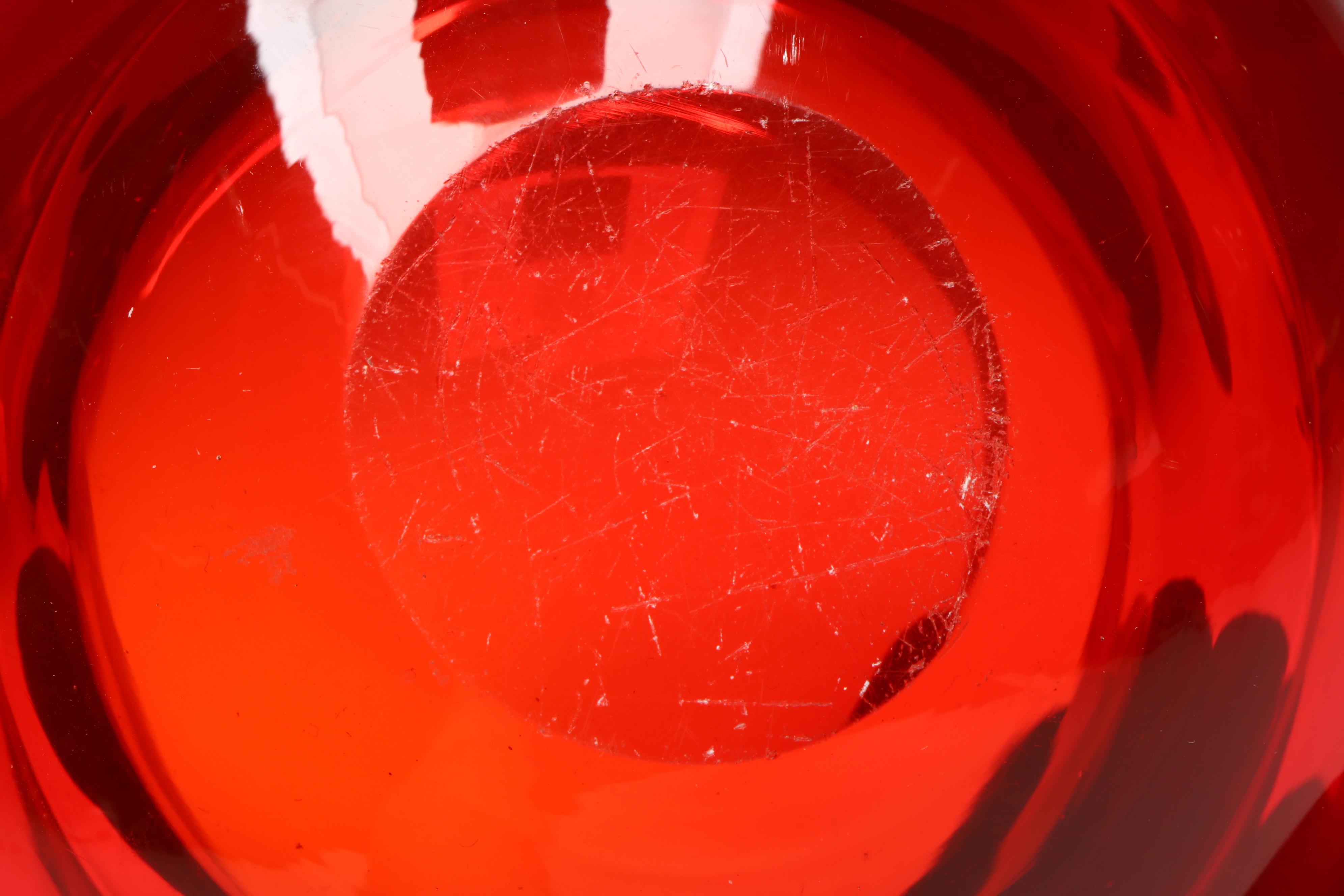 Murano Seguso-Poli Style Sommerso Art Glass Bowls