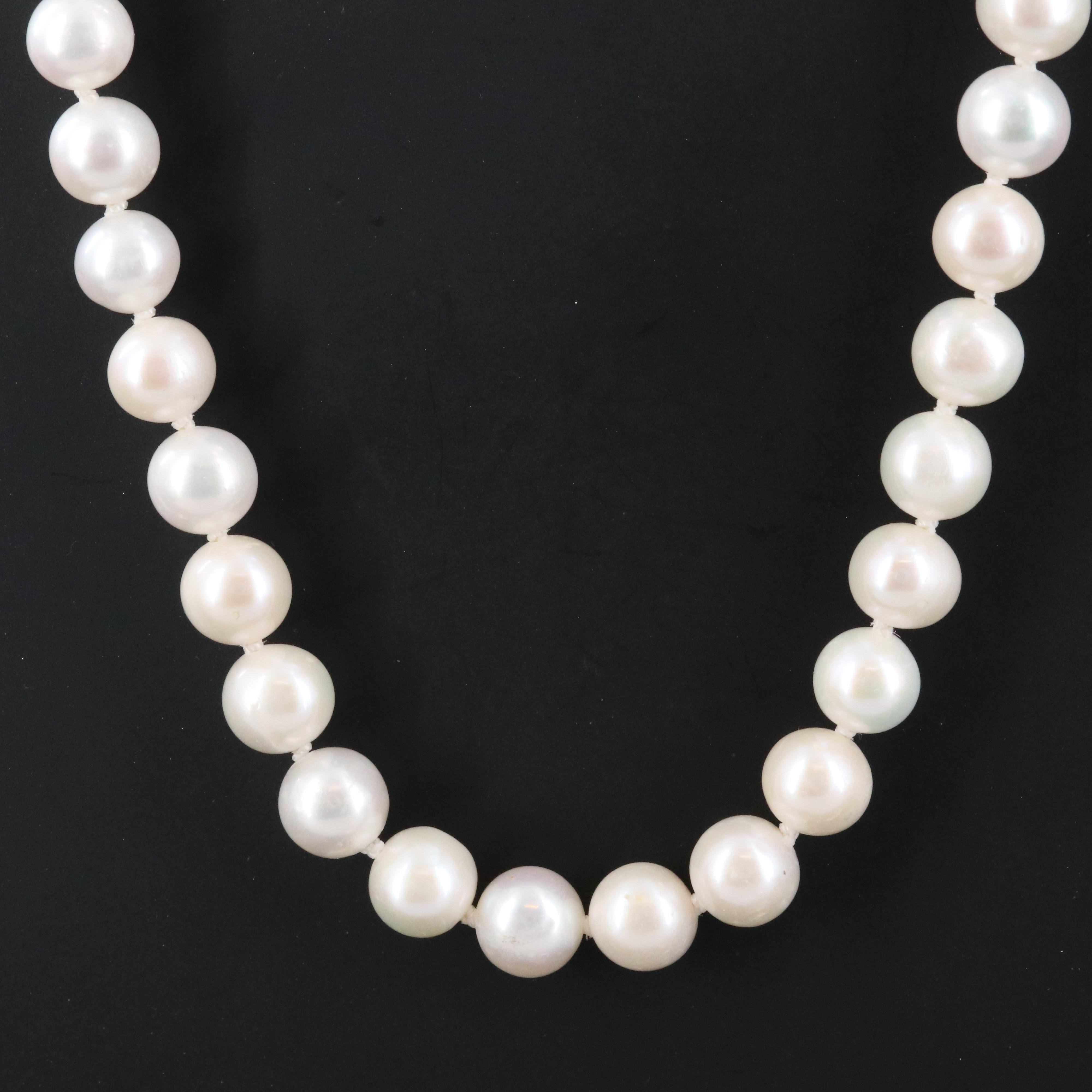 Sheryl Lowe Cultured Pearl Necklace with Sterling Clasp