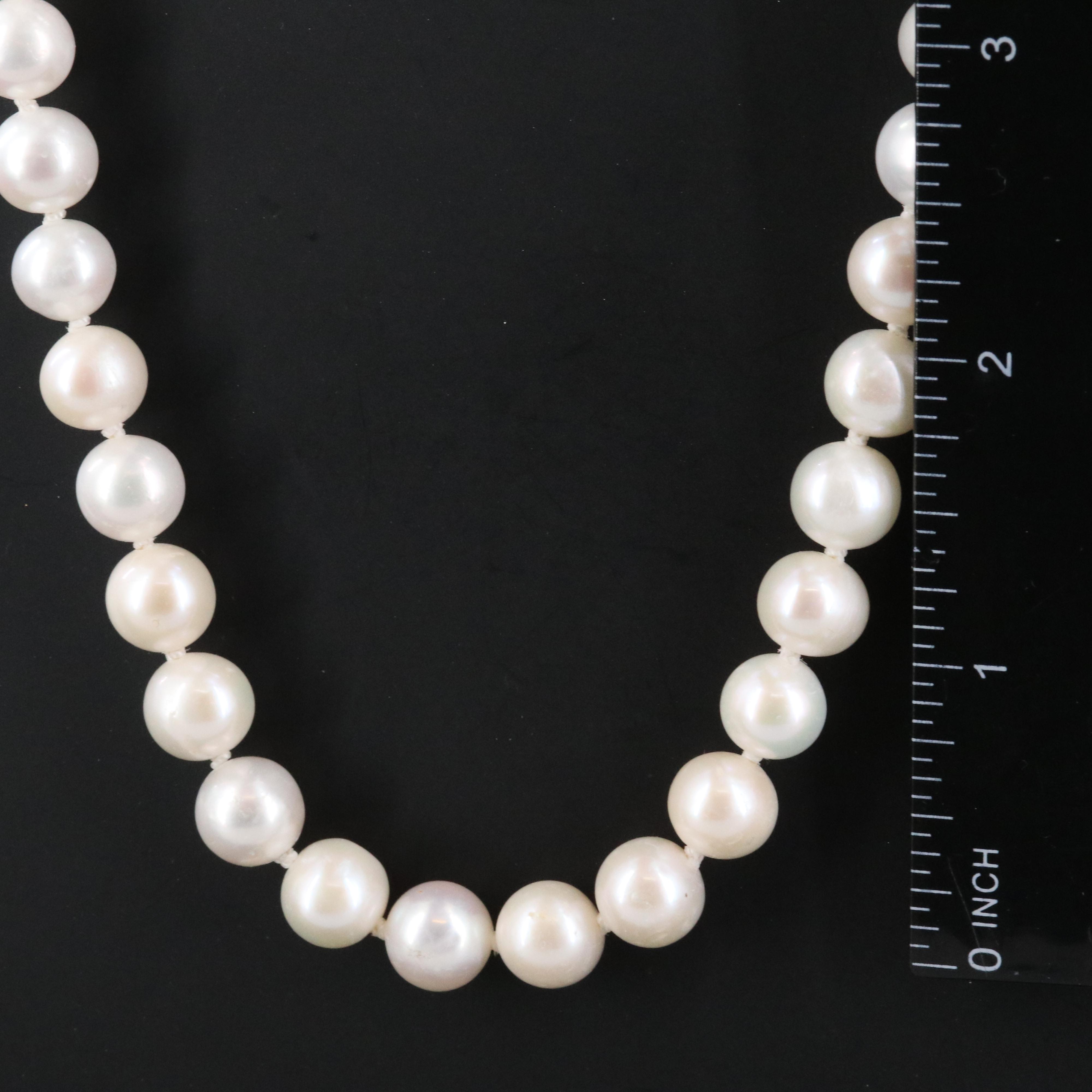 Sheryl Lowe Cultured Pearl Necklace with Sterling Clasp