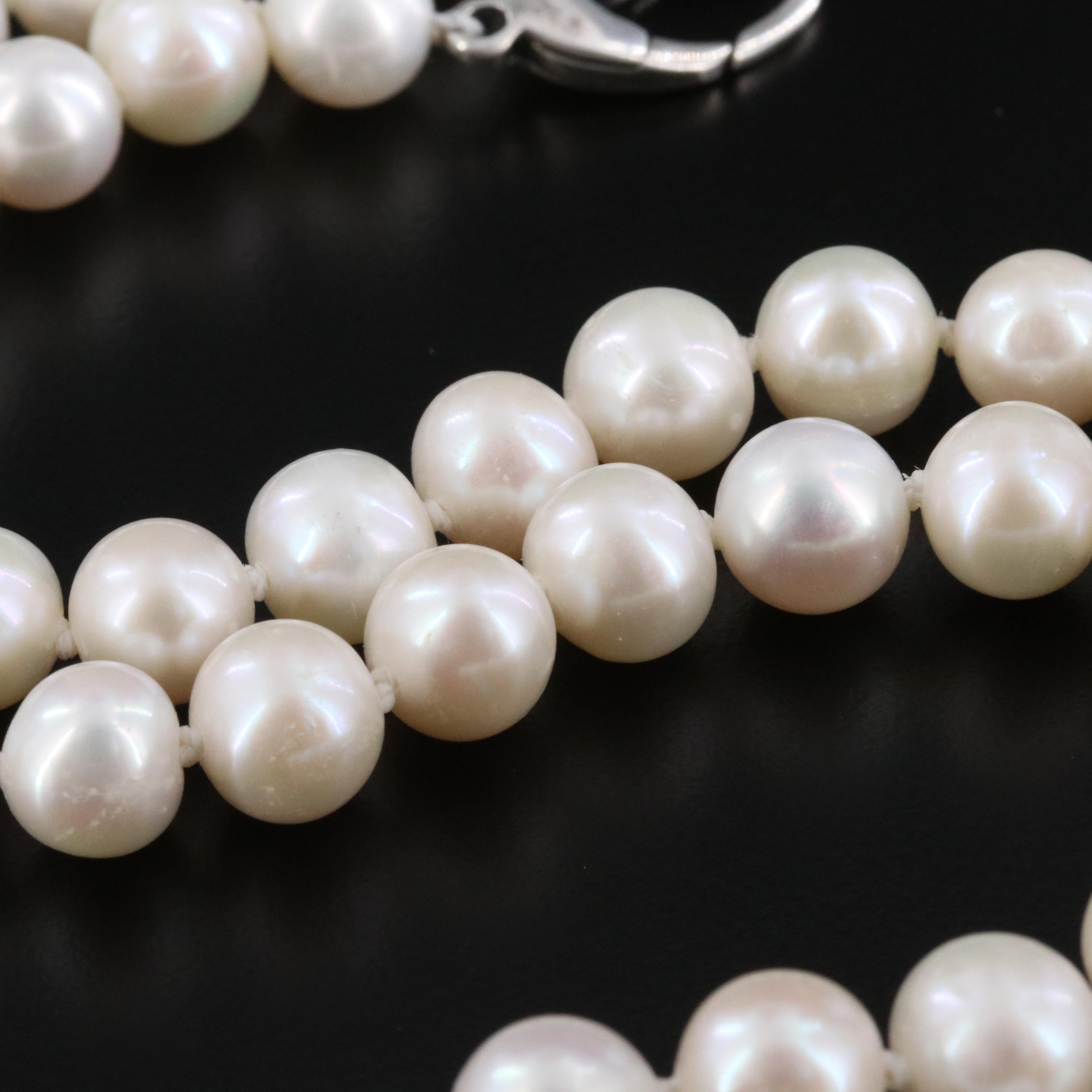 Sheryl Lowe Cultured Pearl Necklace with Sterling Clasp