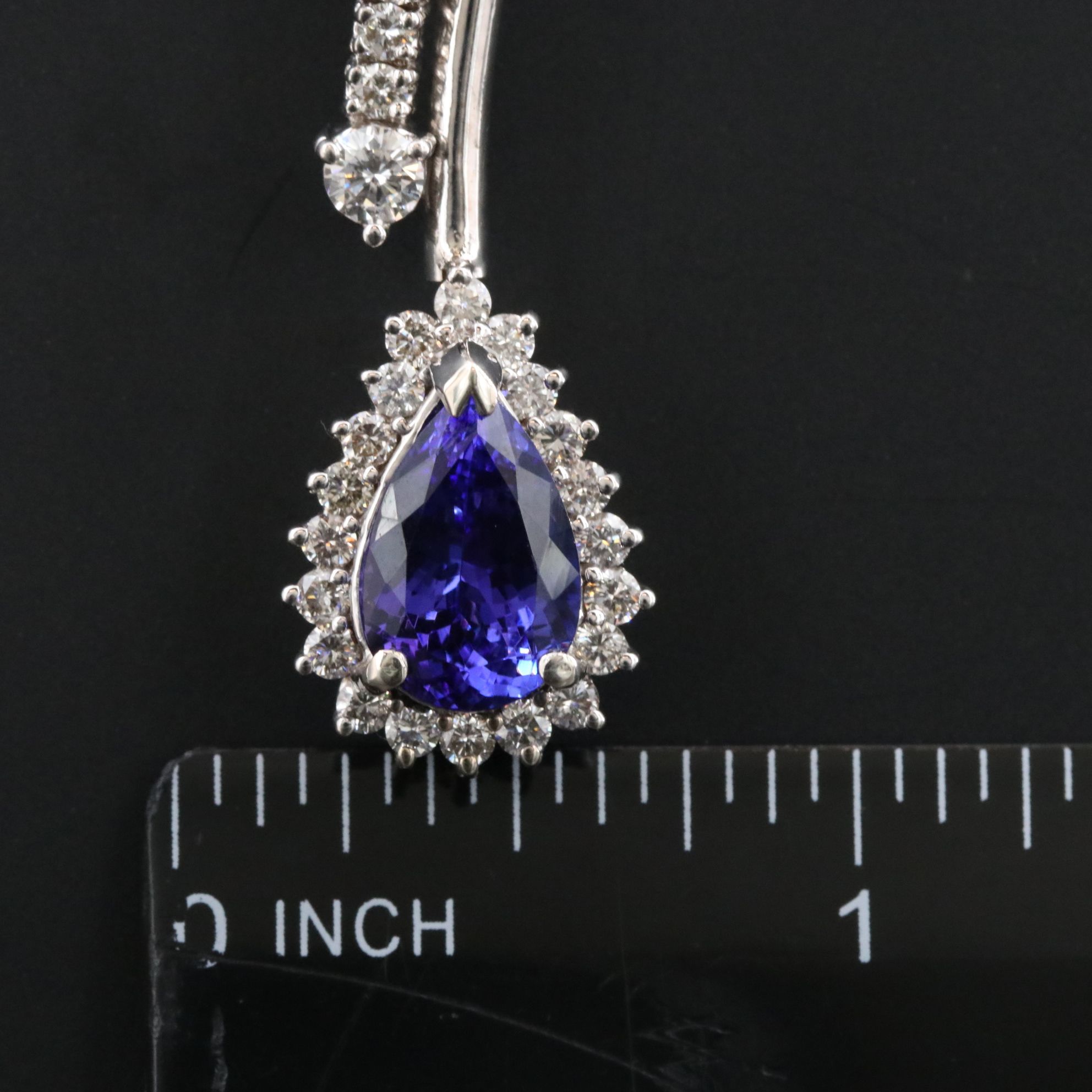 14K 3.50 CT Tanzanite and 1.10 CTW Diamond Segmented Necklace
