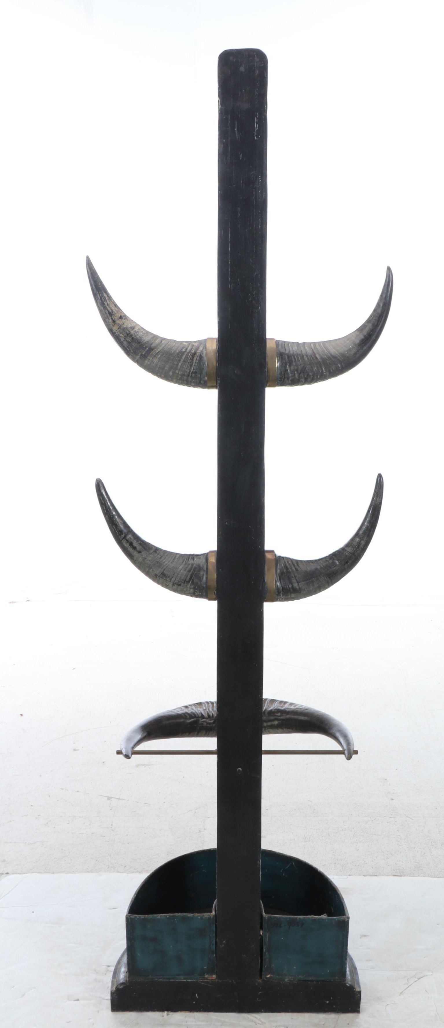 Tiered Horn Coat and Hat Rack
