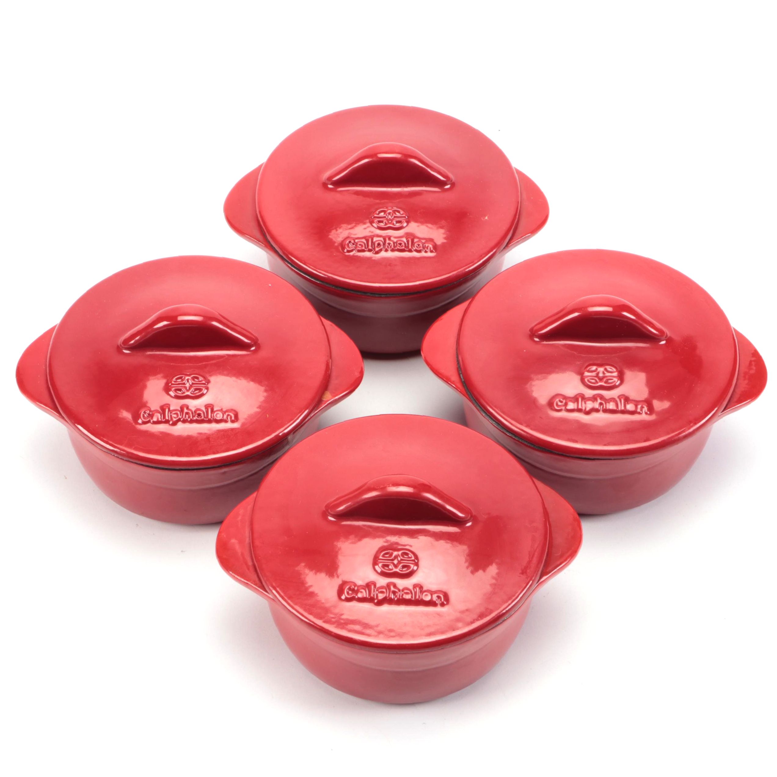 Calphalon Cast Iron Enamel Miniature Covered Ramekins