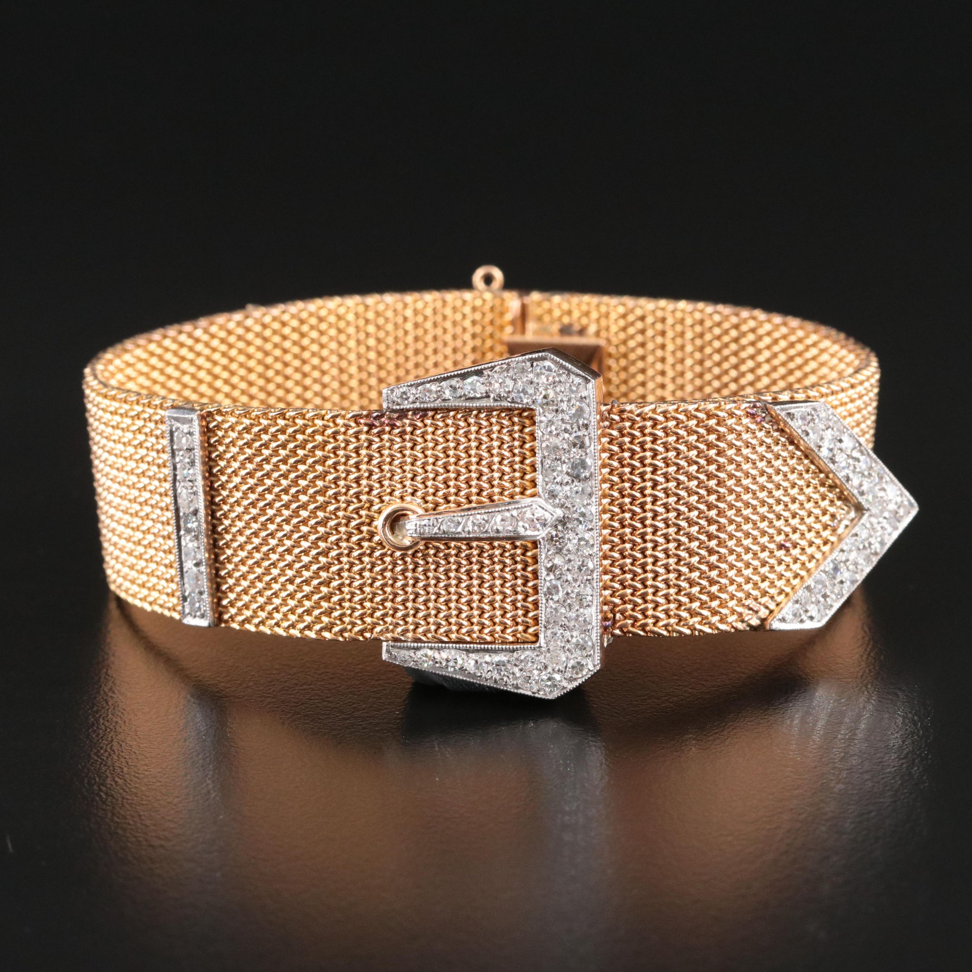 18K 1.98 CTW Diamond Buckle Bracelet