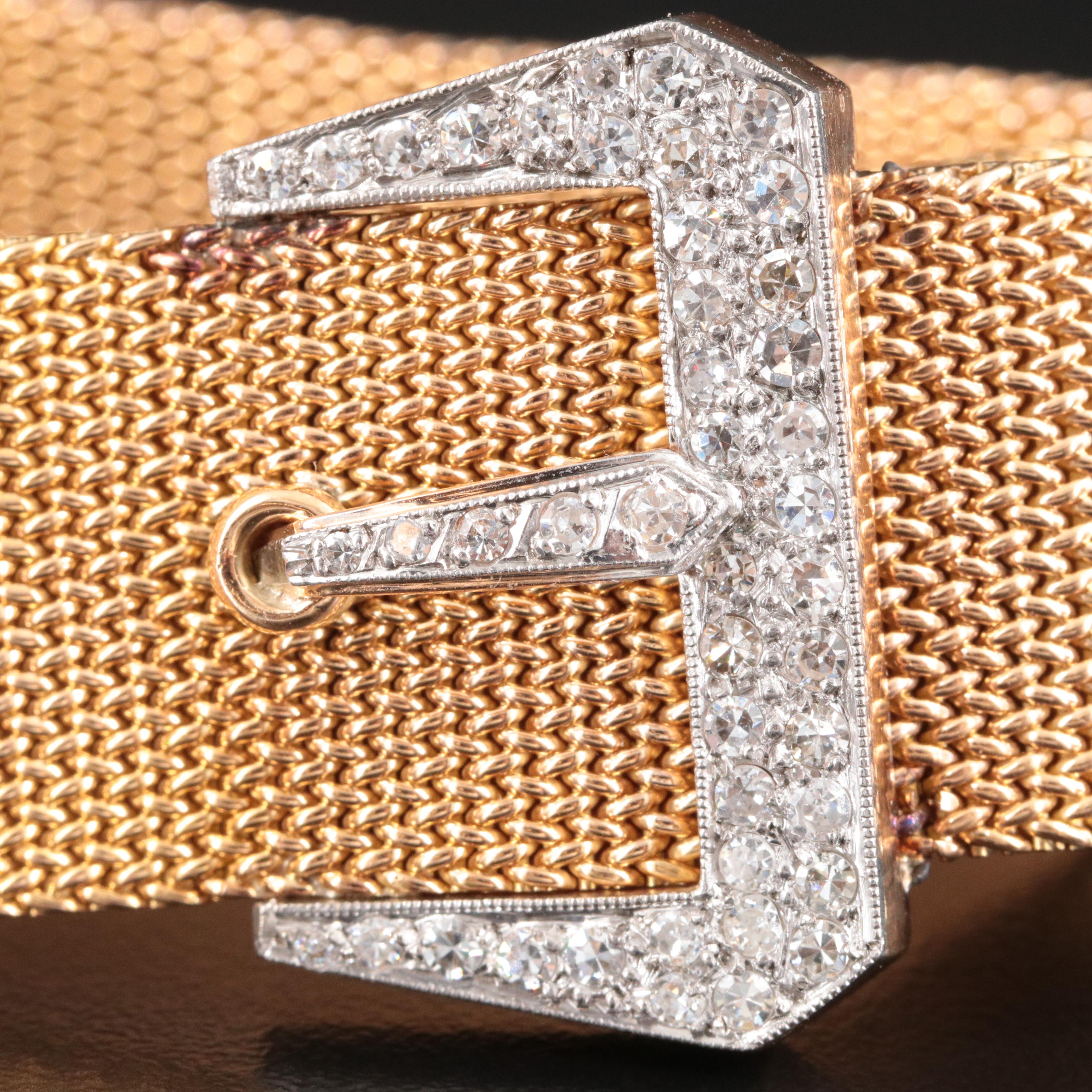 18K 1.98 CTW Diamond Buckle Bracelet
