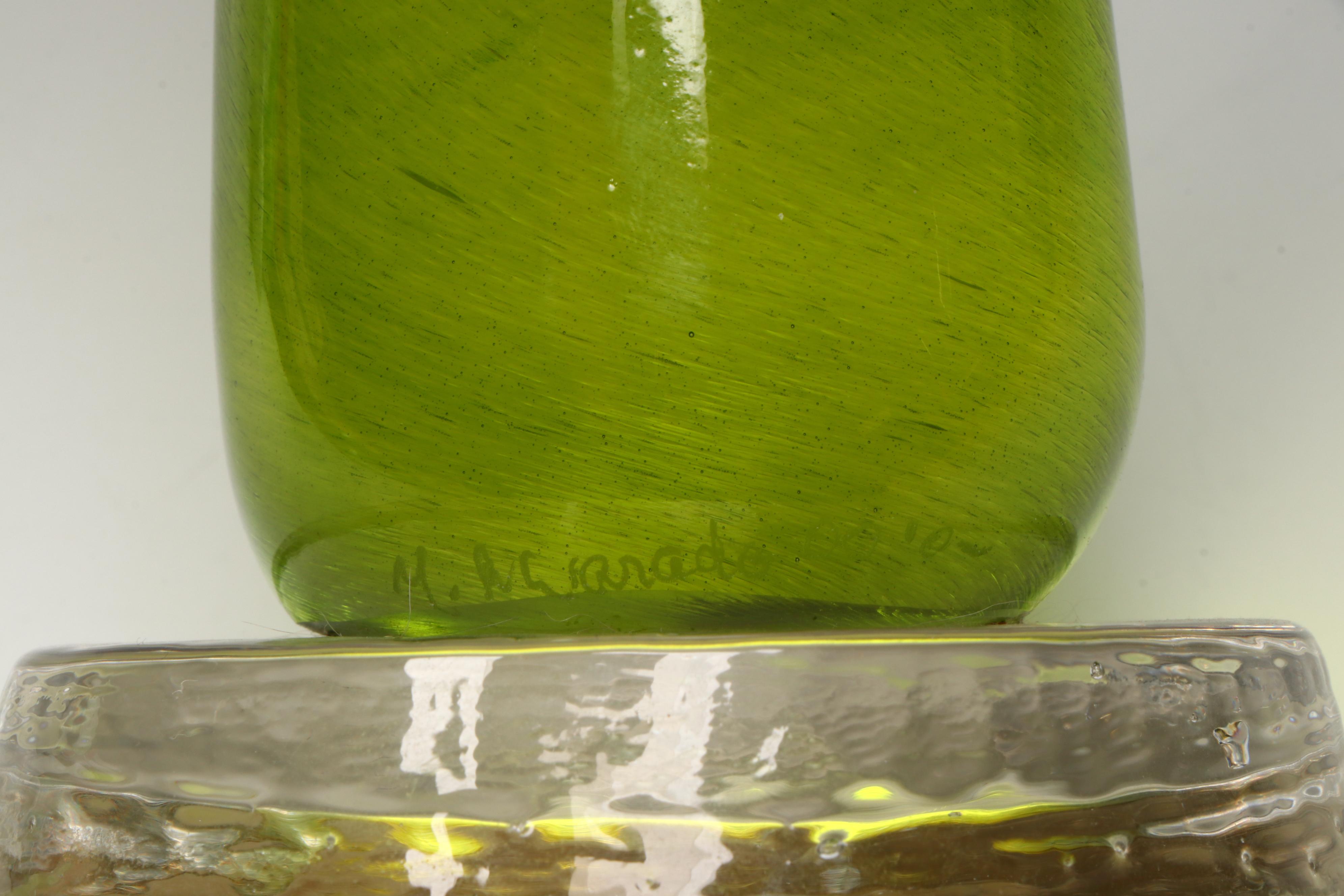 Maurice Alvarado Abstract Art Glass Sculpture