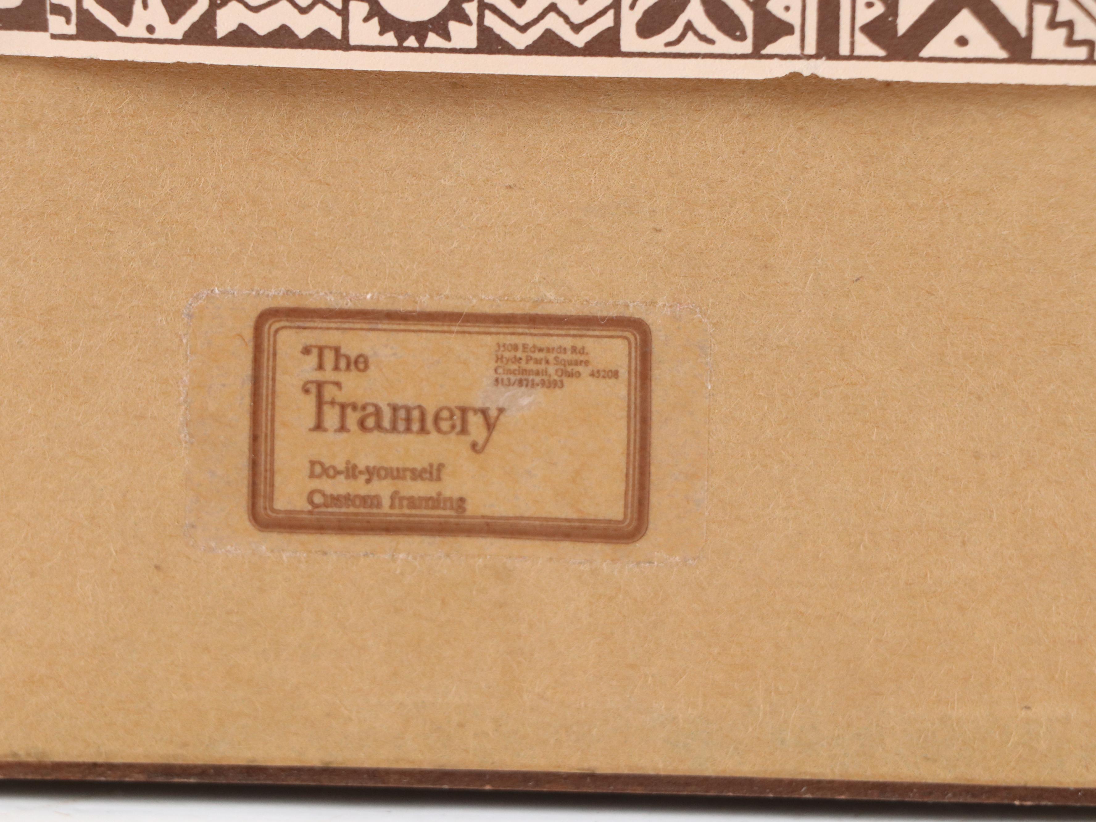 Tongalese Tapa Cloth with Geometric Ink Painting