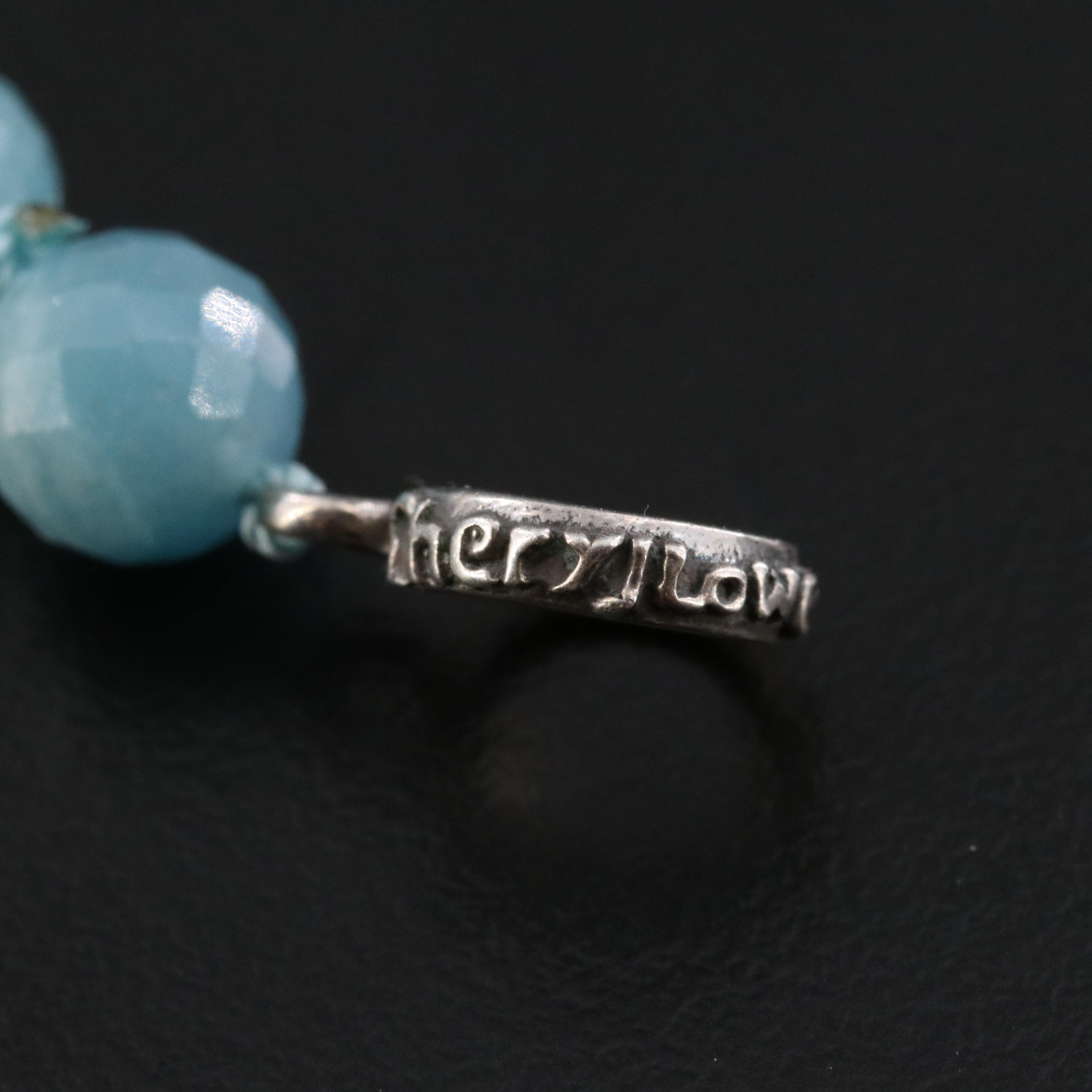 Sheryl Lowe Sterling Diamond Ankh Pendant on Quartz Beaded Necklace