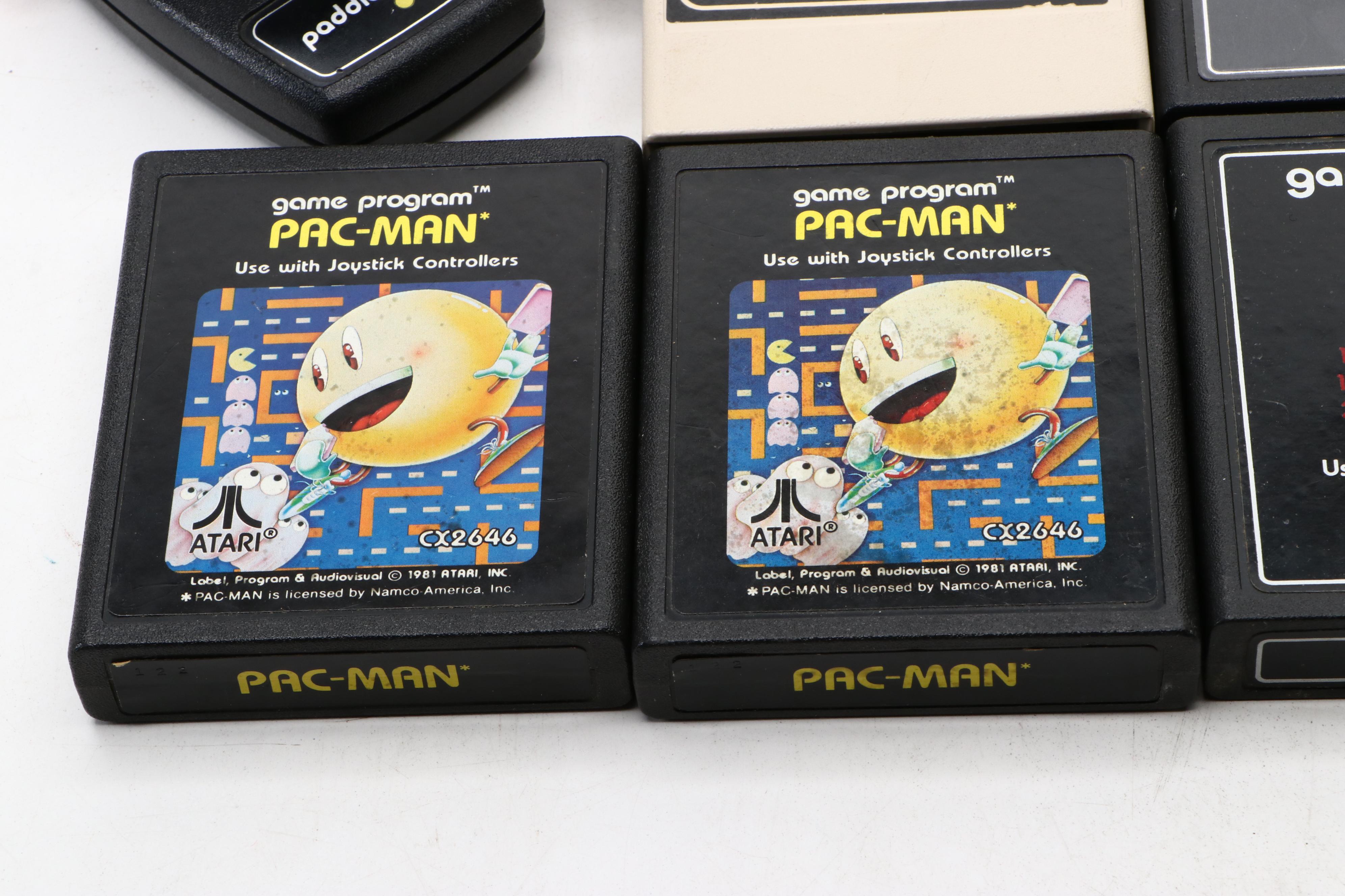 Atari 2600 Gaming Console with "Pac-Man," "Warlords," "Donkey Kong," More Games