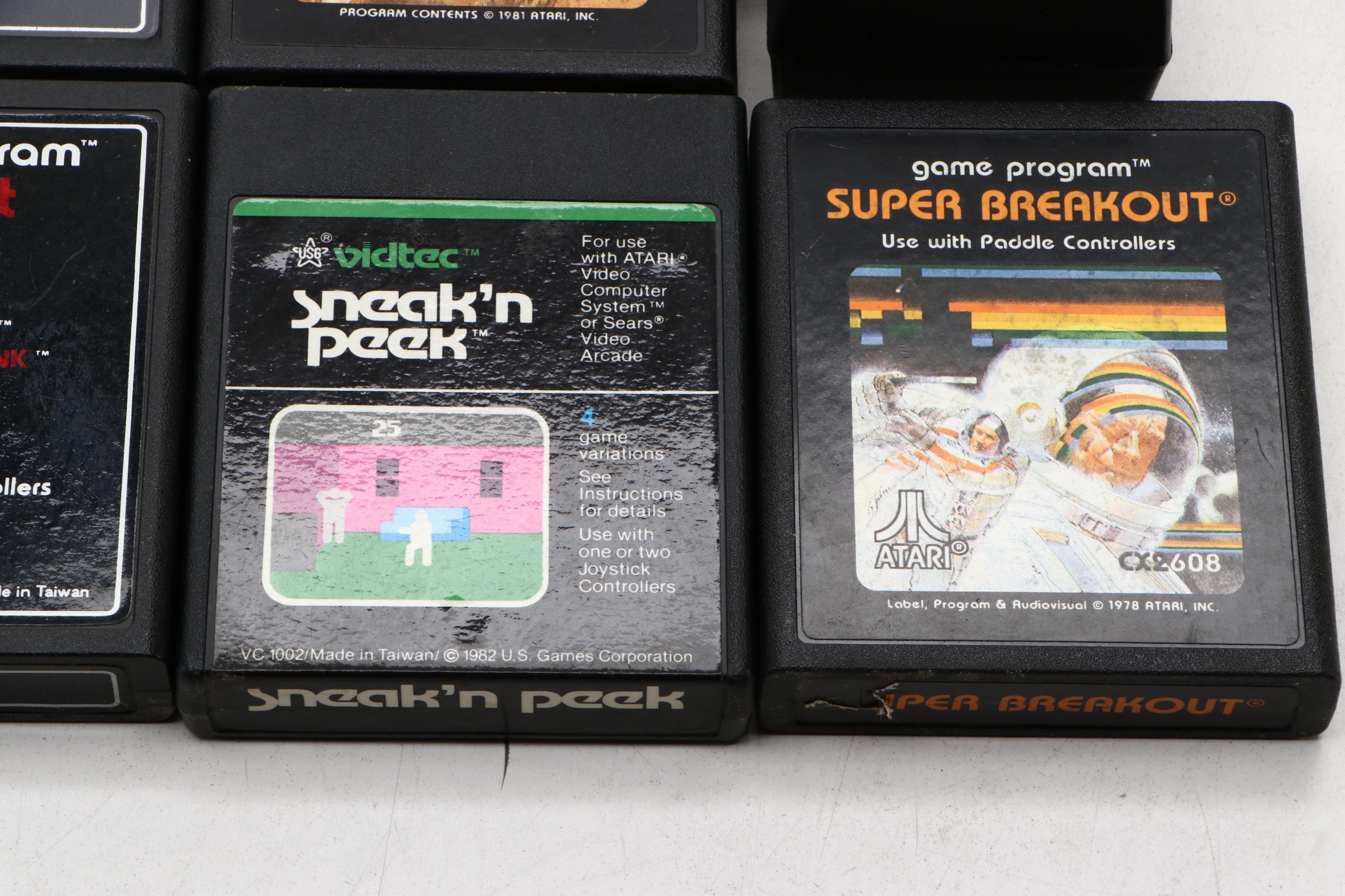 Atari 2600 Gaming Console with "Pac-Man," "Warlords," "Donkey Kong," More Games