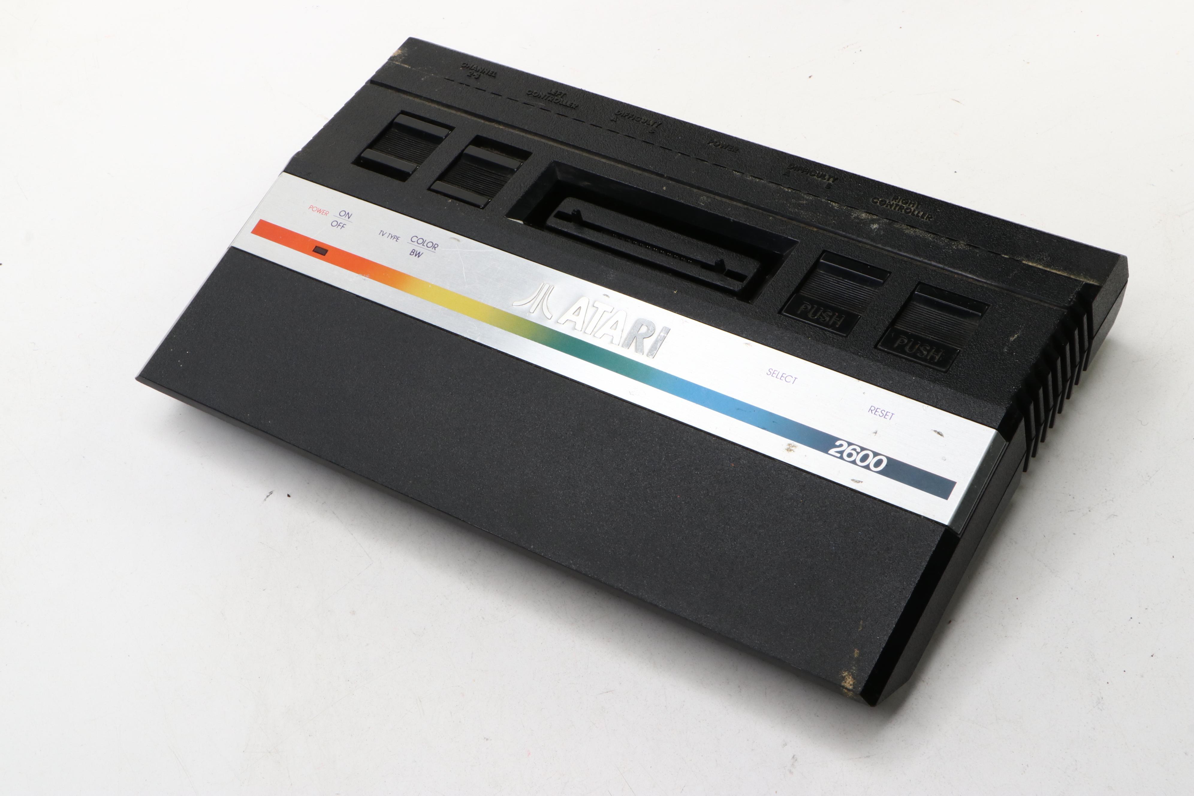 Atari 2600 Gaming Console with "Pac-Man," "Warlords," "Donkey Kong," More Games