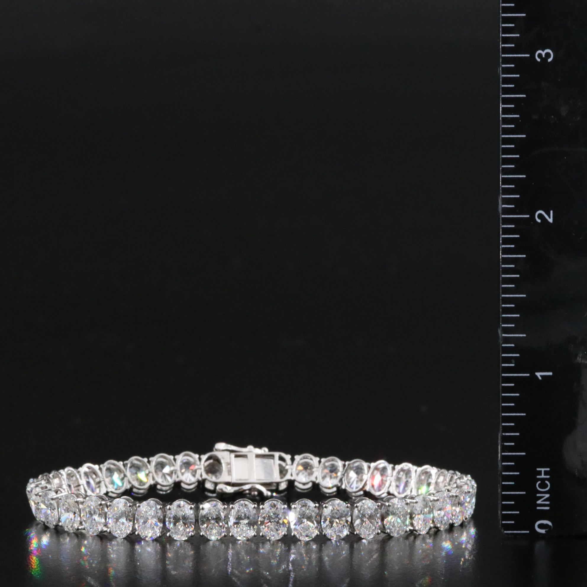 Platinum 22.17 CTW Lab Grown Diamond Line Bracelet