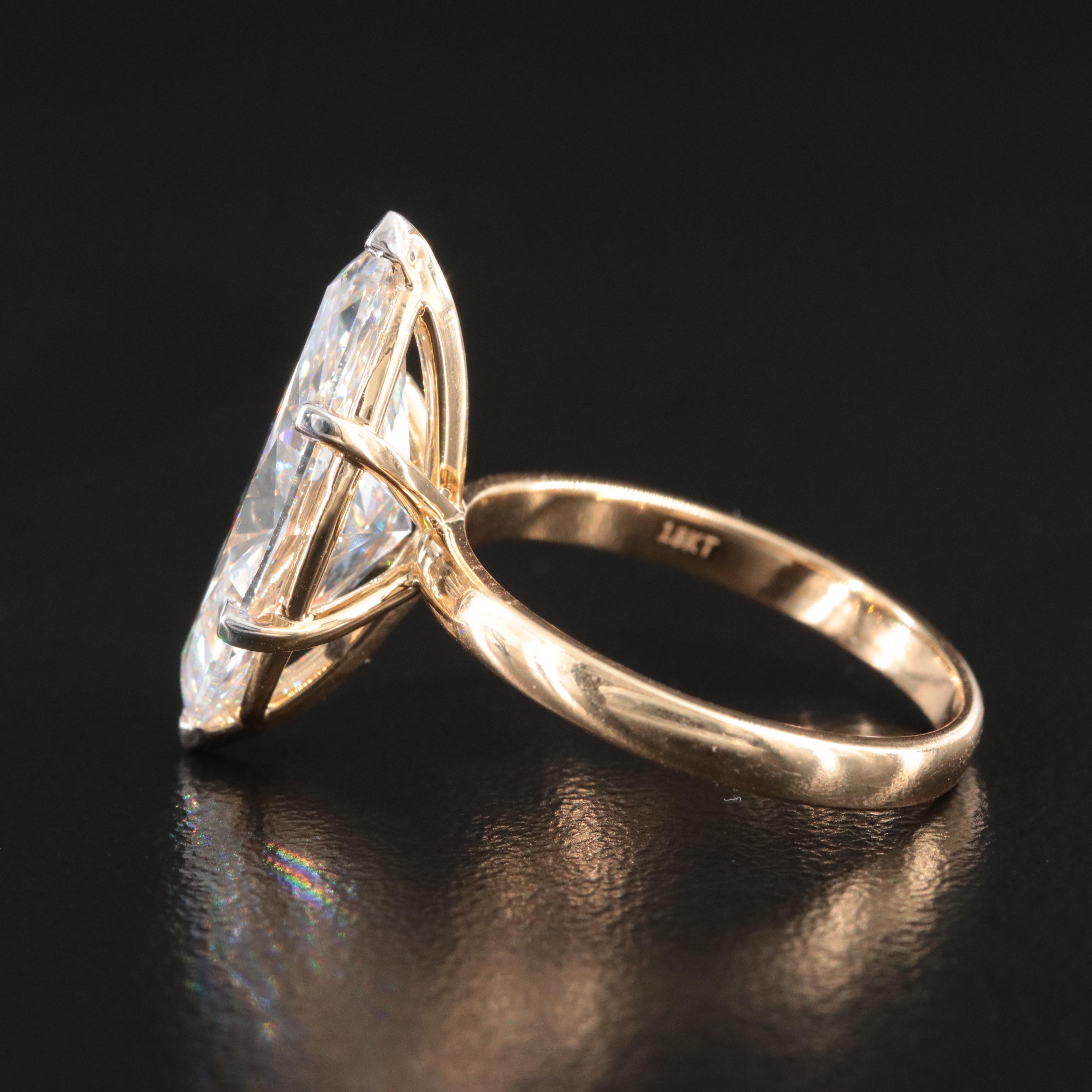 18K 5.06 CT Lab Grown Diamond Solitaire Ring with IGI Report