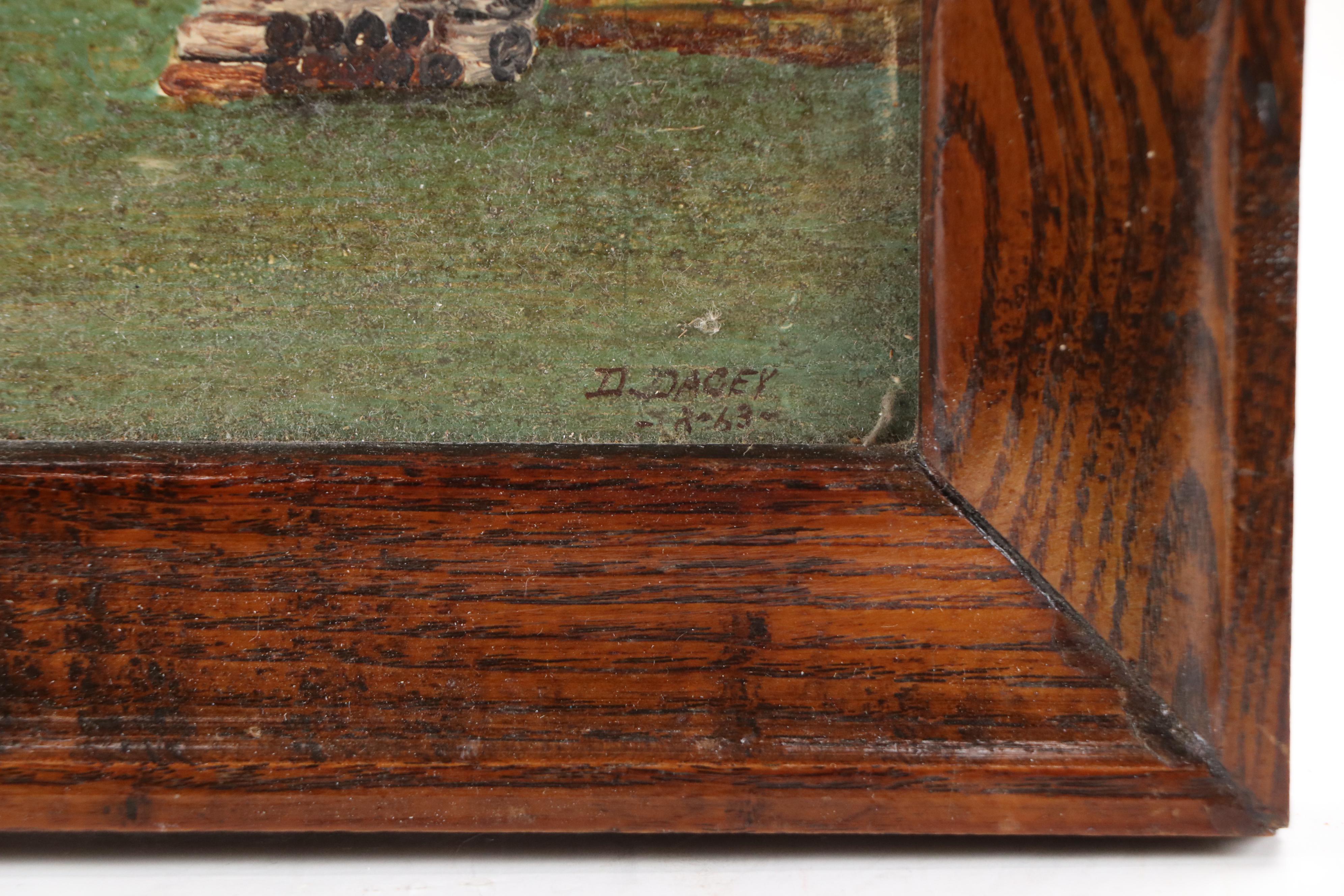 Oil Painting of Grand Teton National Park Landscape, 1963