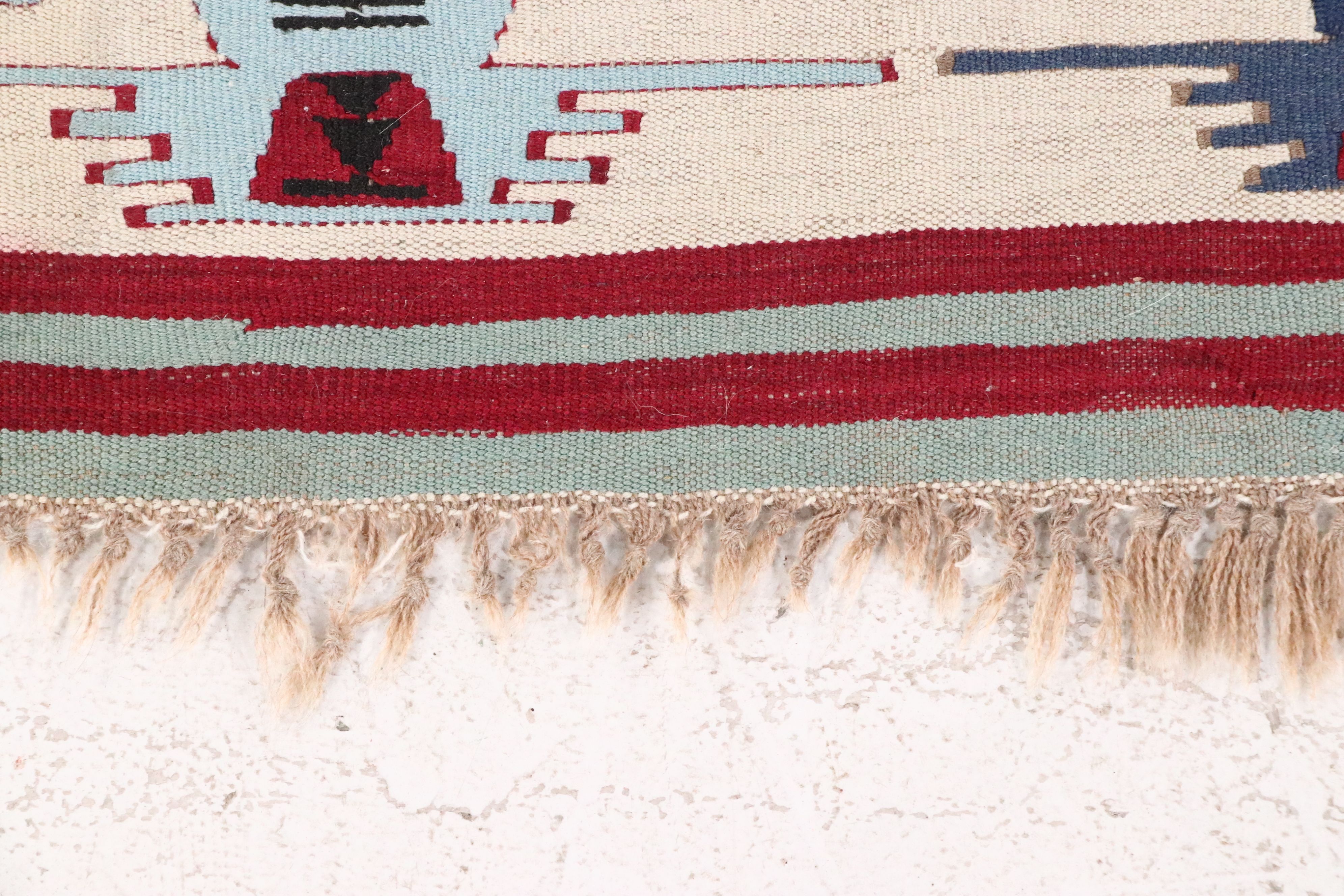 3'9 x 5'8 Handwoven Turkish Kilim Area Rug