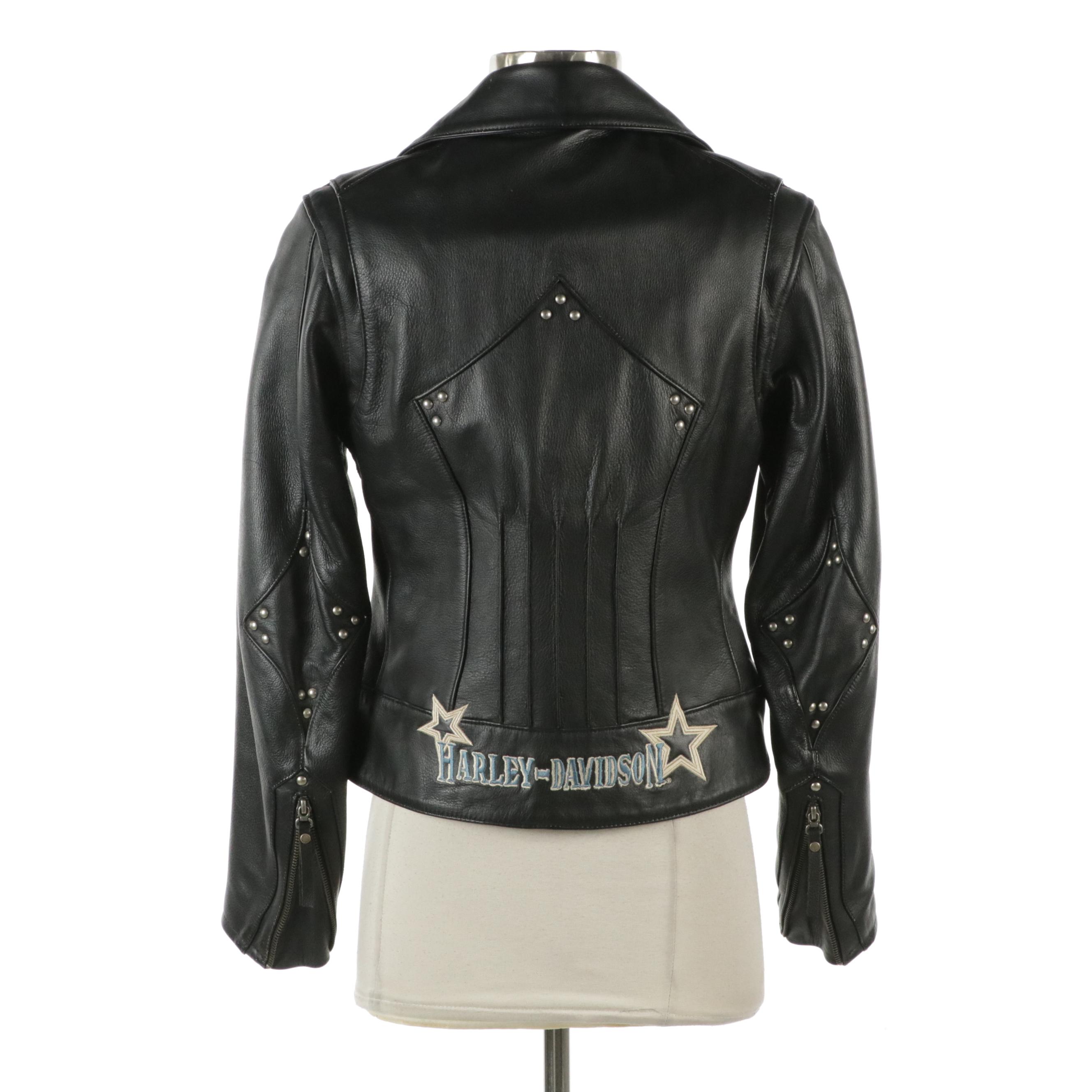 Harley-Davidson Black Studded Leather Motorcycle Jacket
