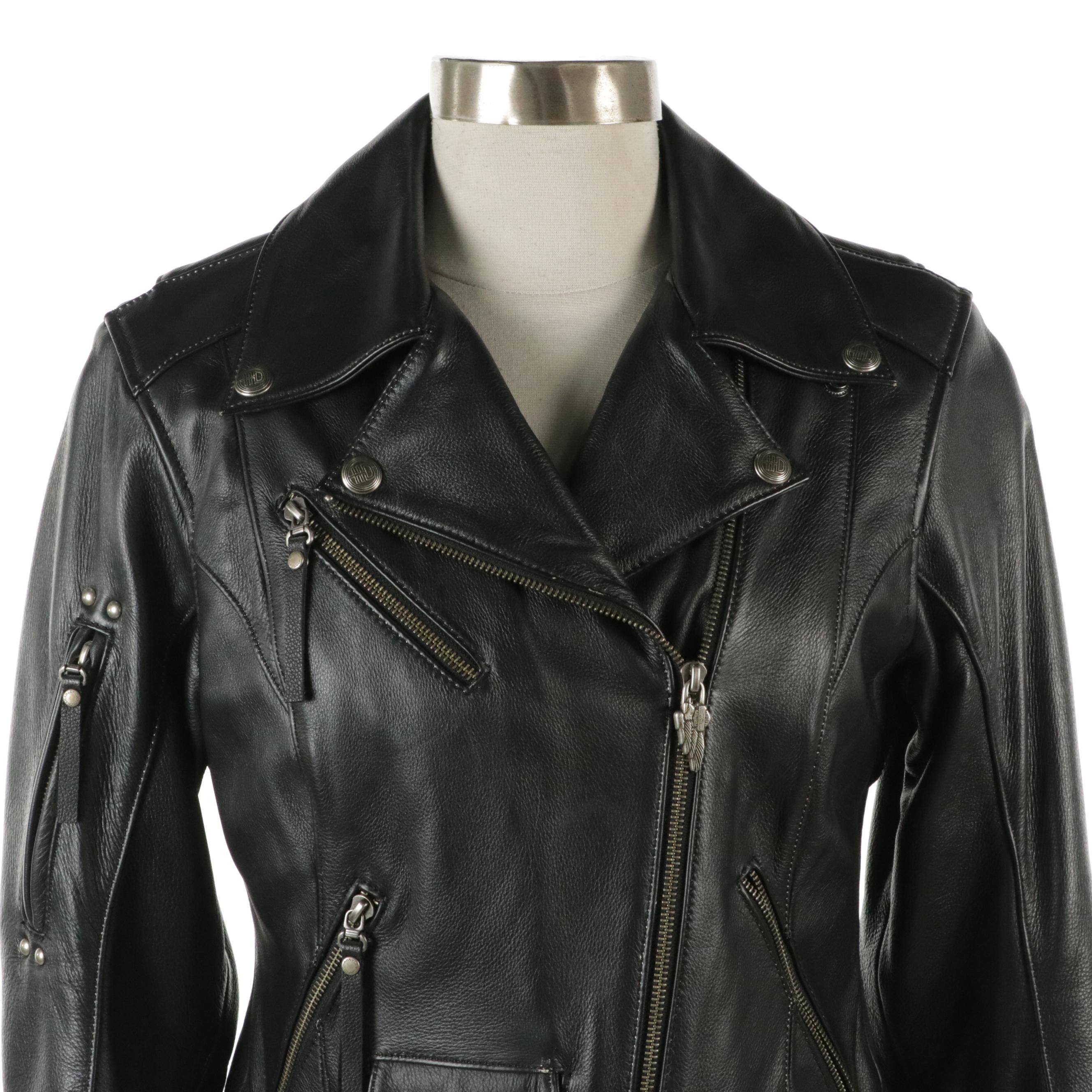 Harley-Davidson Black Studded Leather Motorcycle Jacket