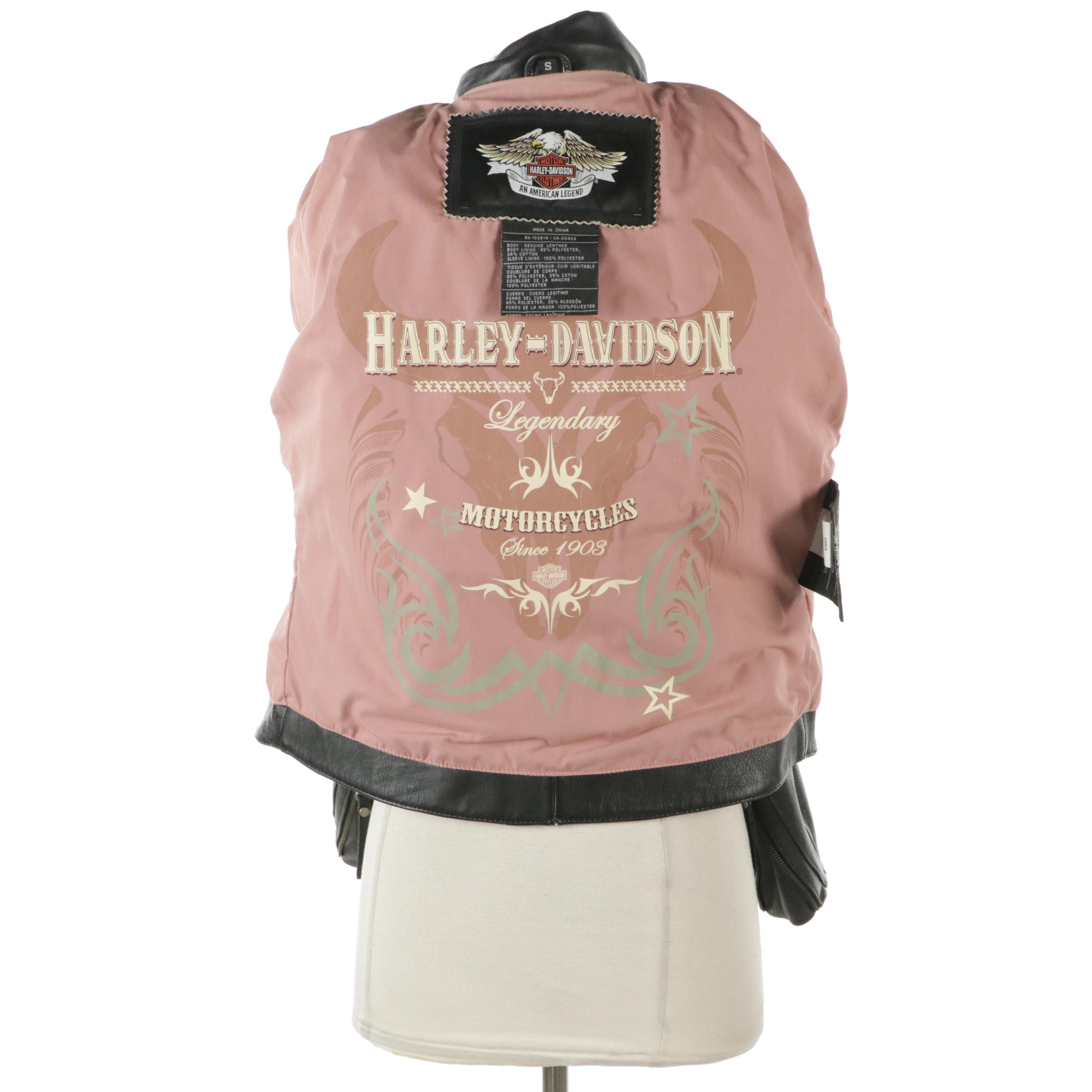 Harley-Davidson Black Studded Leather Motorcycle Jacket