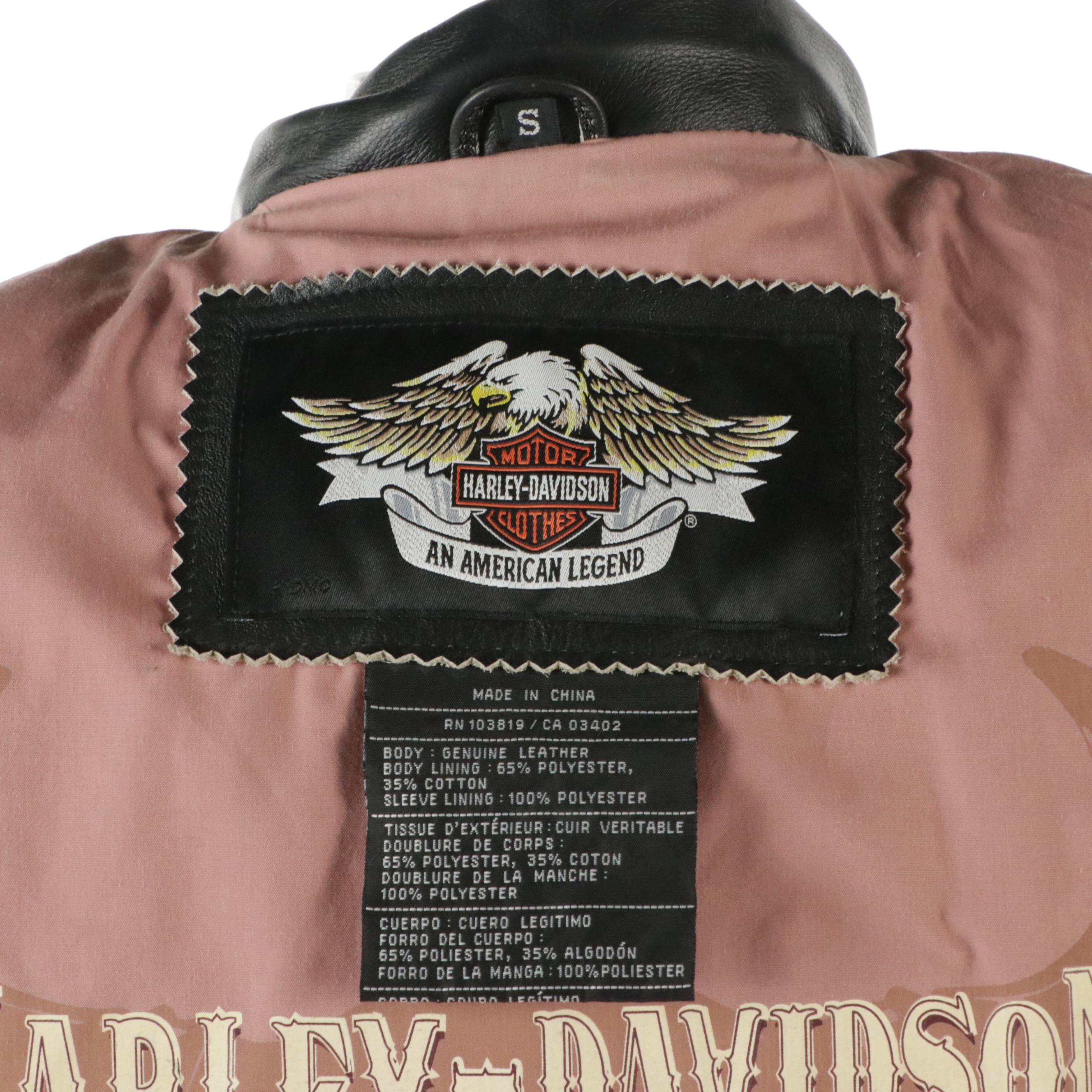 Harley-Davidson Black Studded Leather Motorcycle Jacket