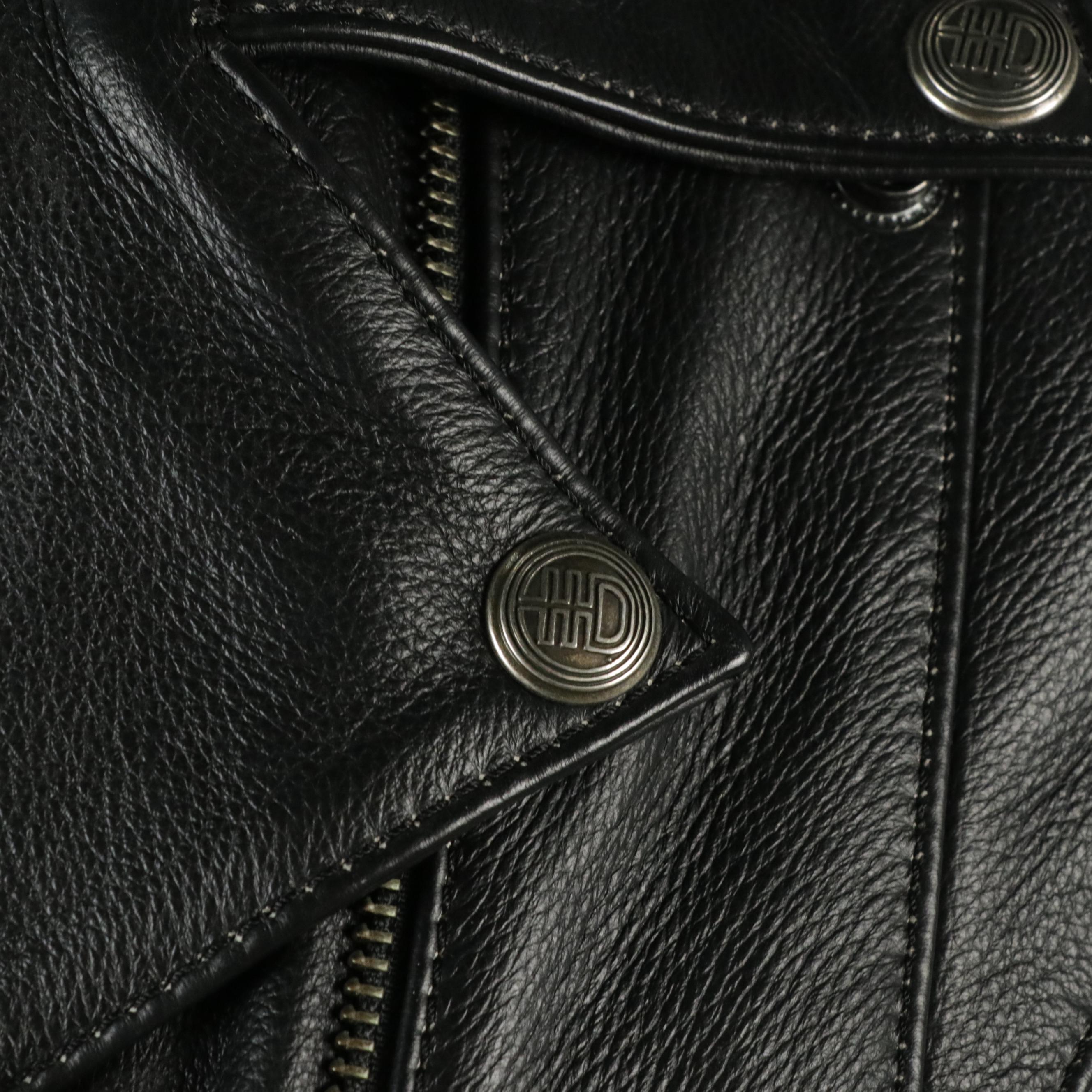 Harley-Davidson Black Studded Leather Motorcycle Jacket