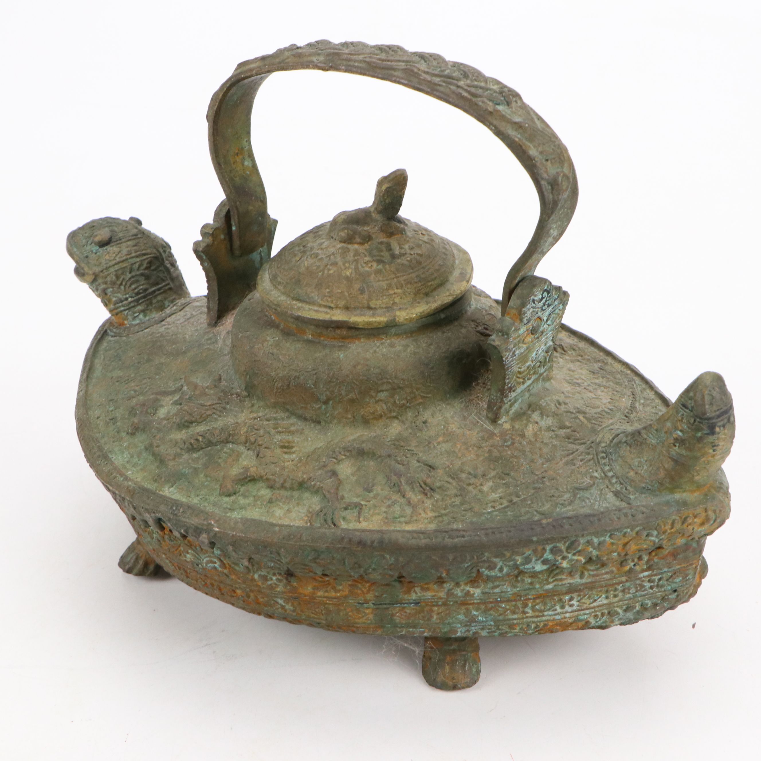 Brunei Bronze "Kiri" Ceremonial Water Kettle, Antique