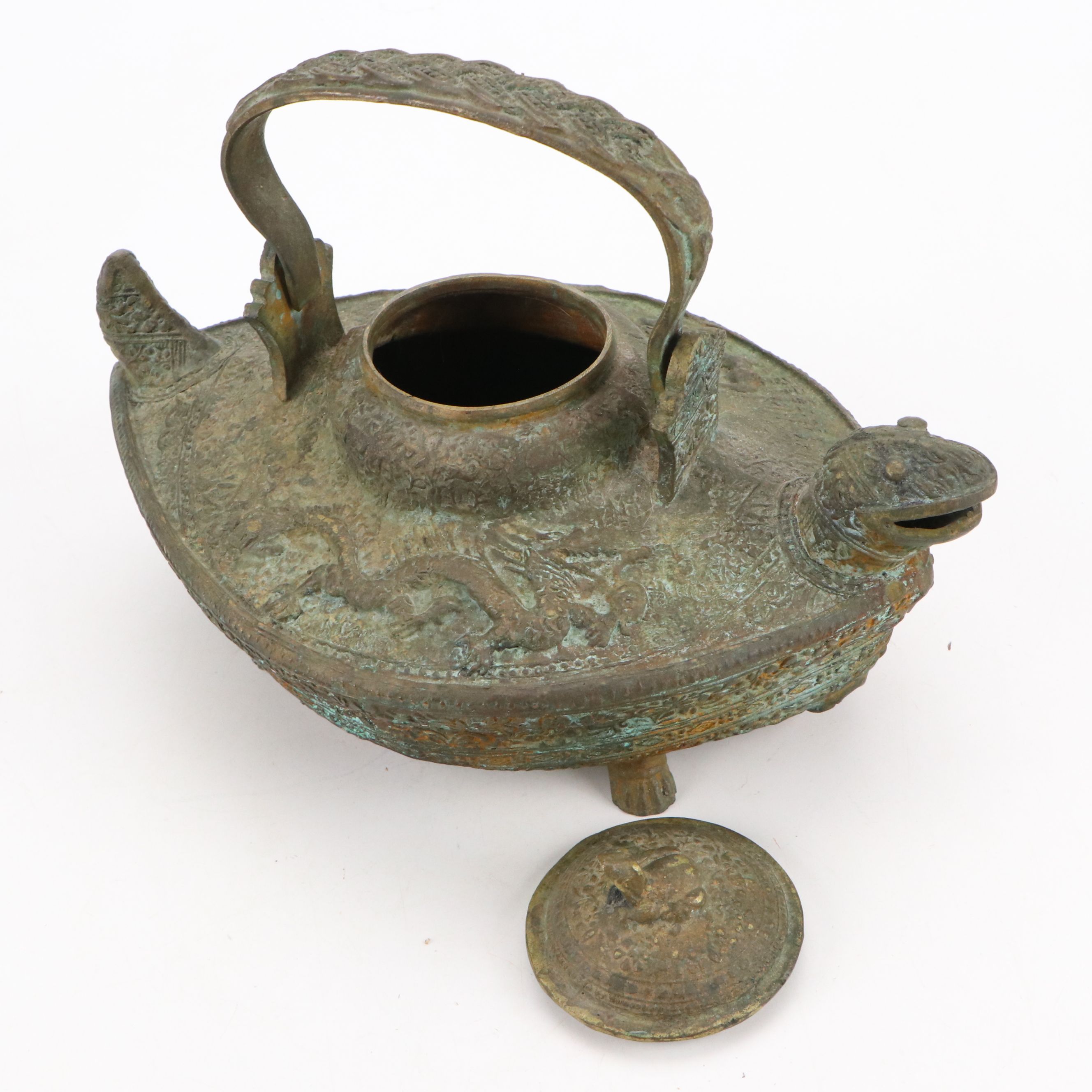 Brunei Bronze "Kiri" Ceremonial Water Kettle, Antique