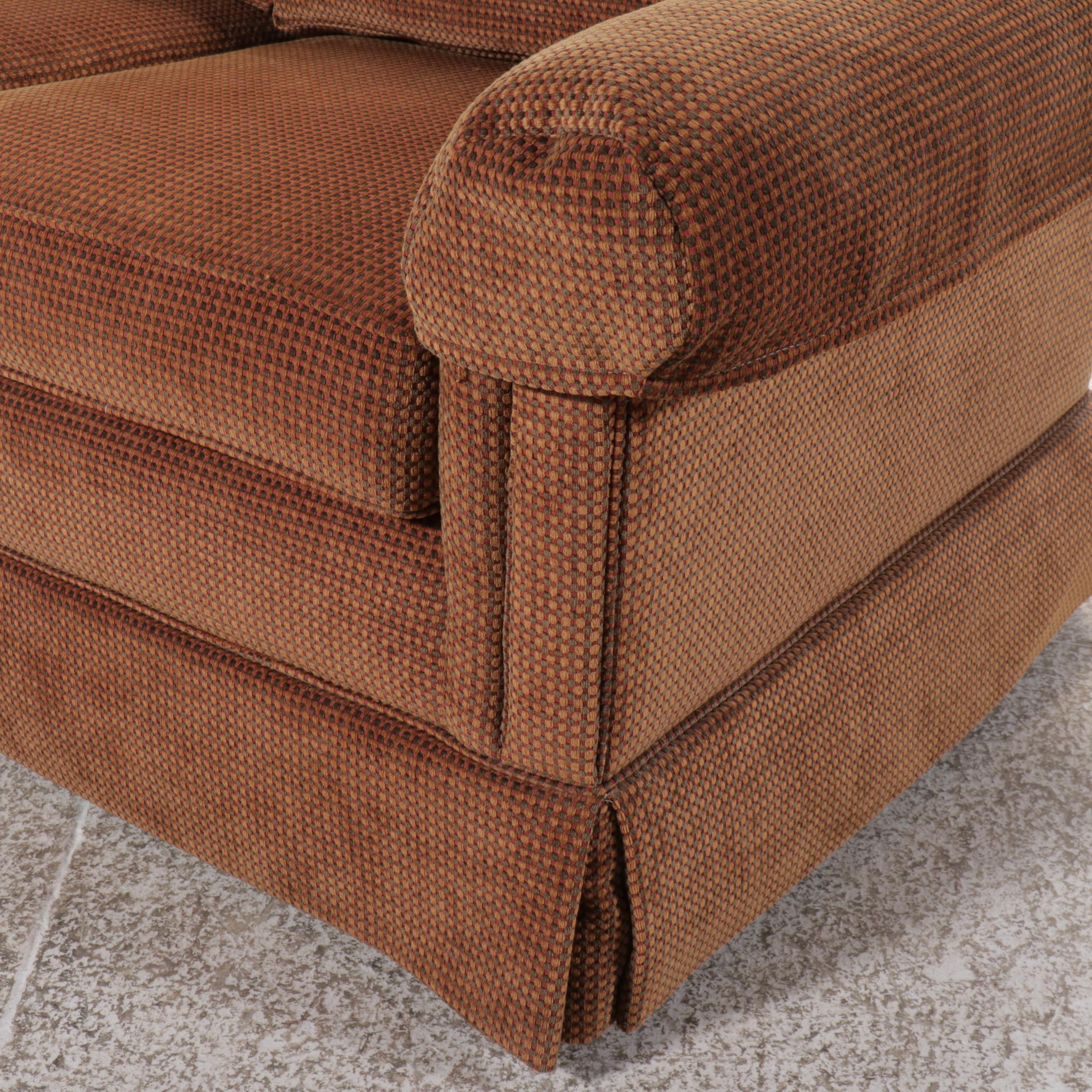 C. R. Laine Fabric Upholstered Roll Arm Loveseat