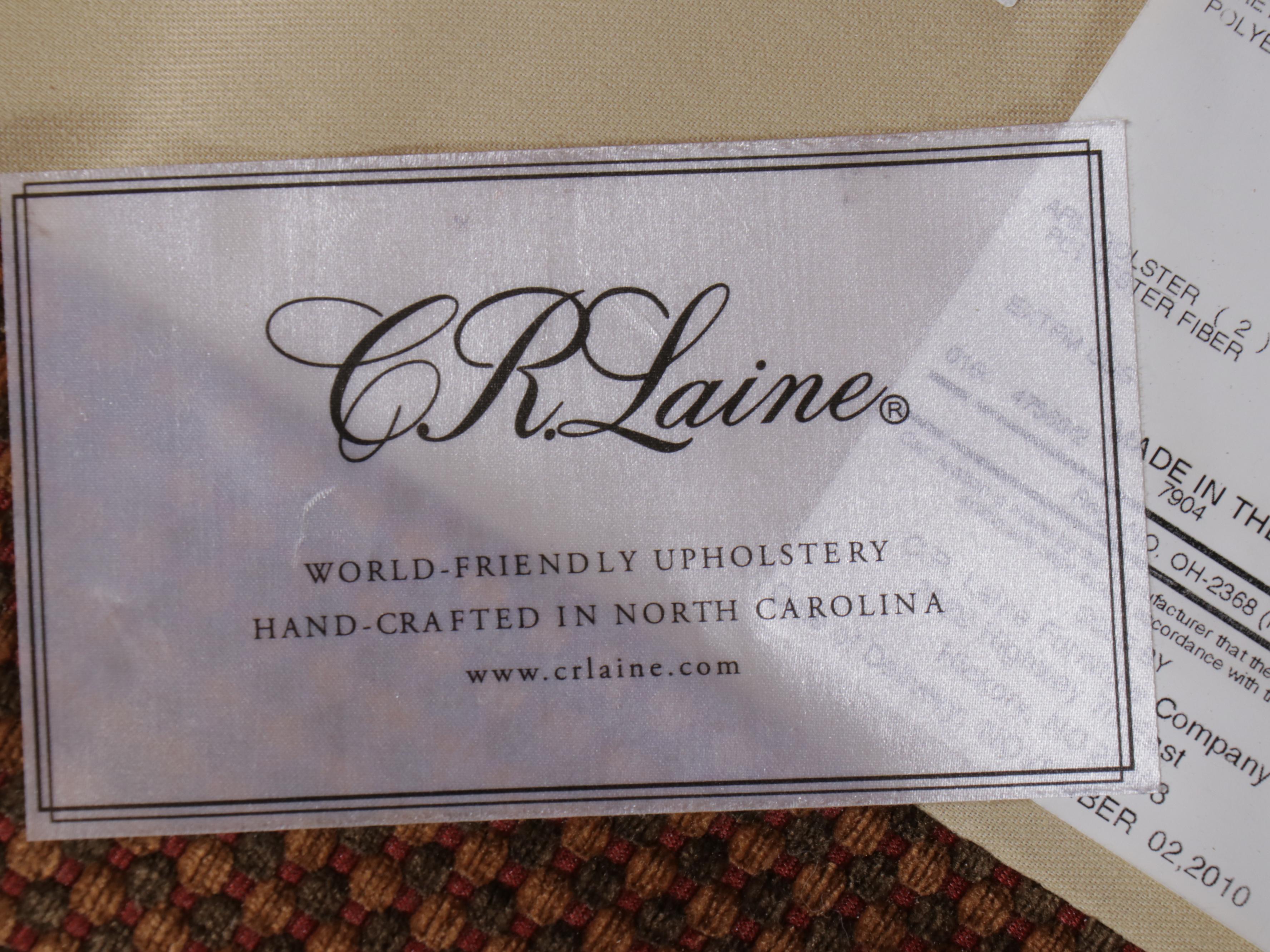 C. R. Laine Fabric Upholstered Roll Arm Loveseat