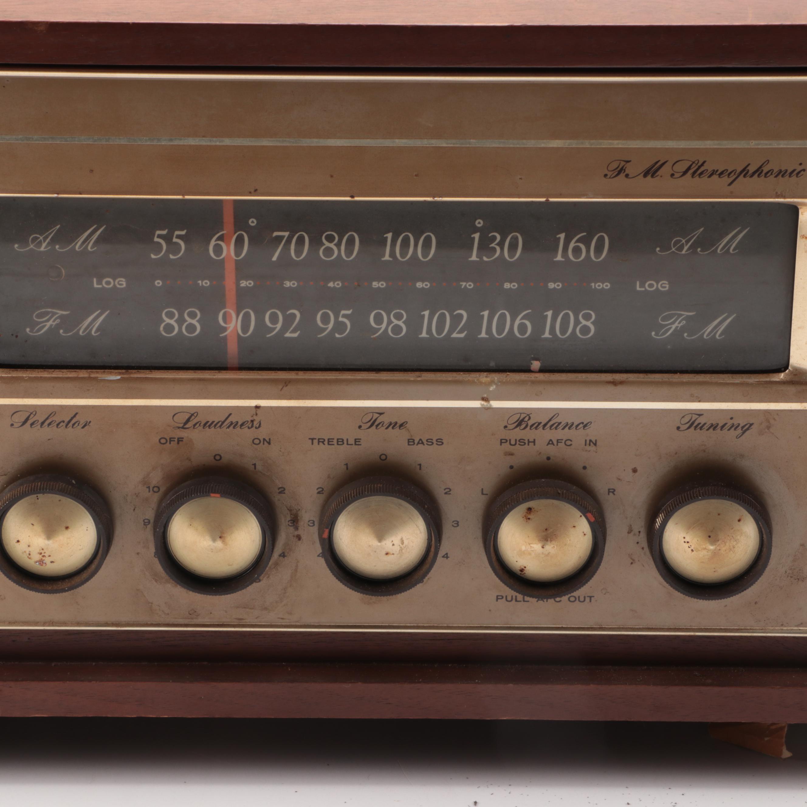 Vintage Motorola B-100W All Tube Radio with Speakers, 1960s