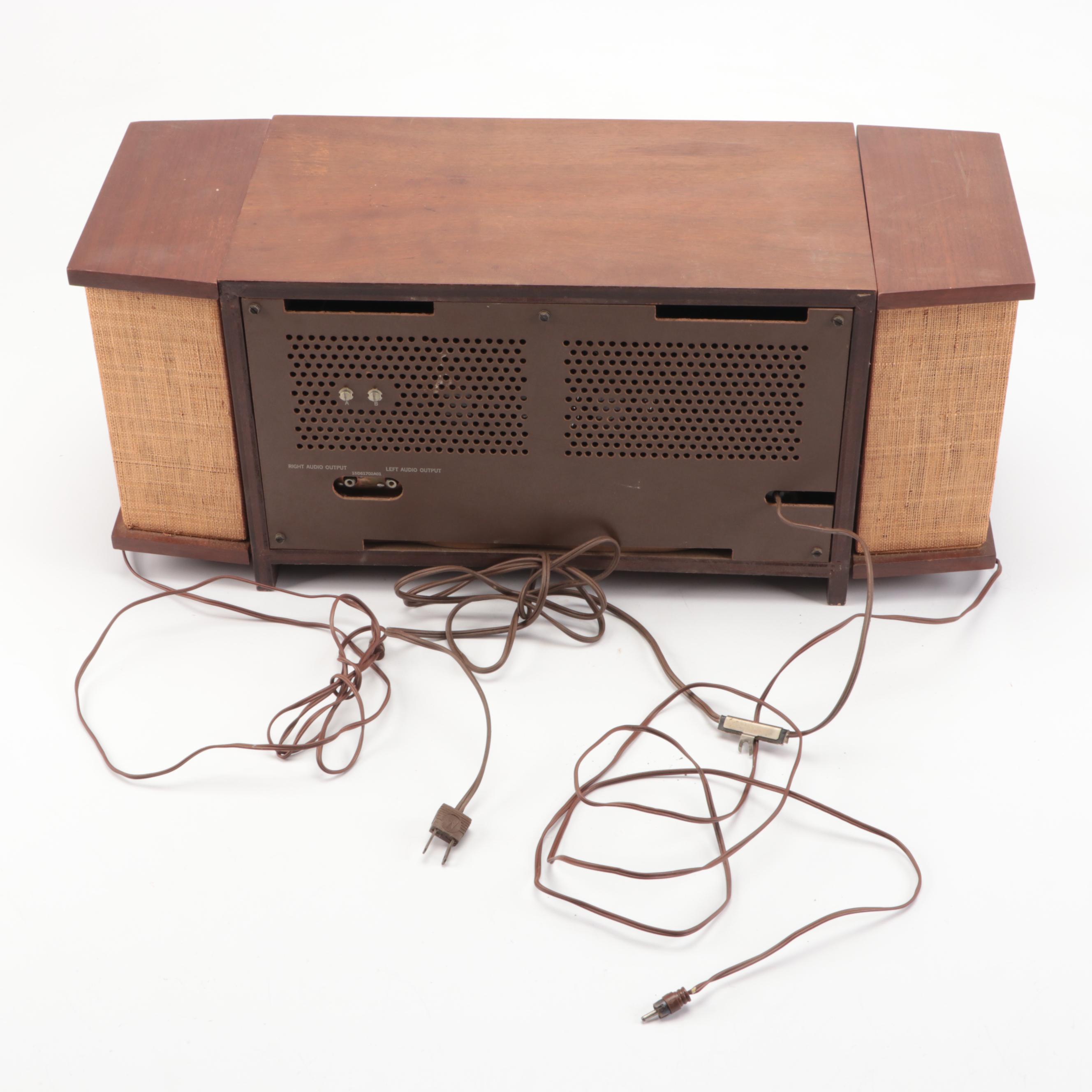Vintage Motorola B-100W All Tube Radio with Speakers, 1960s