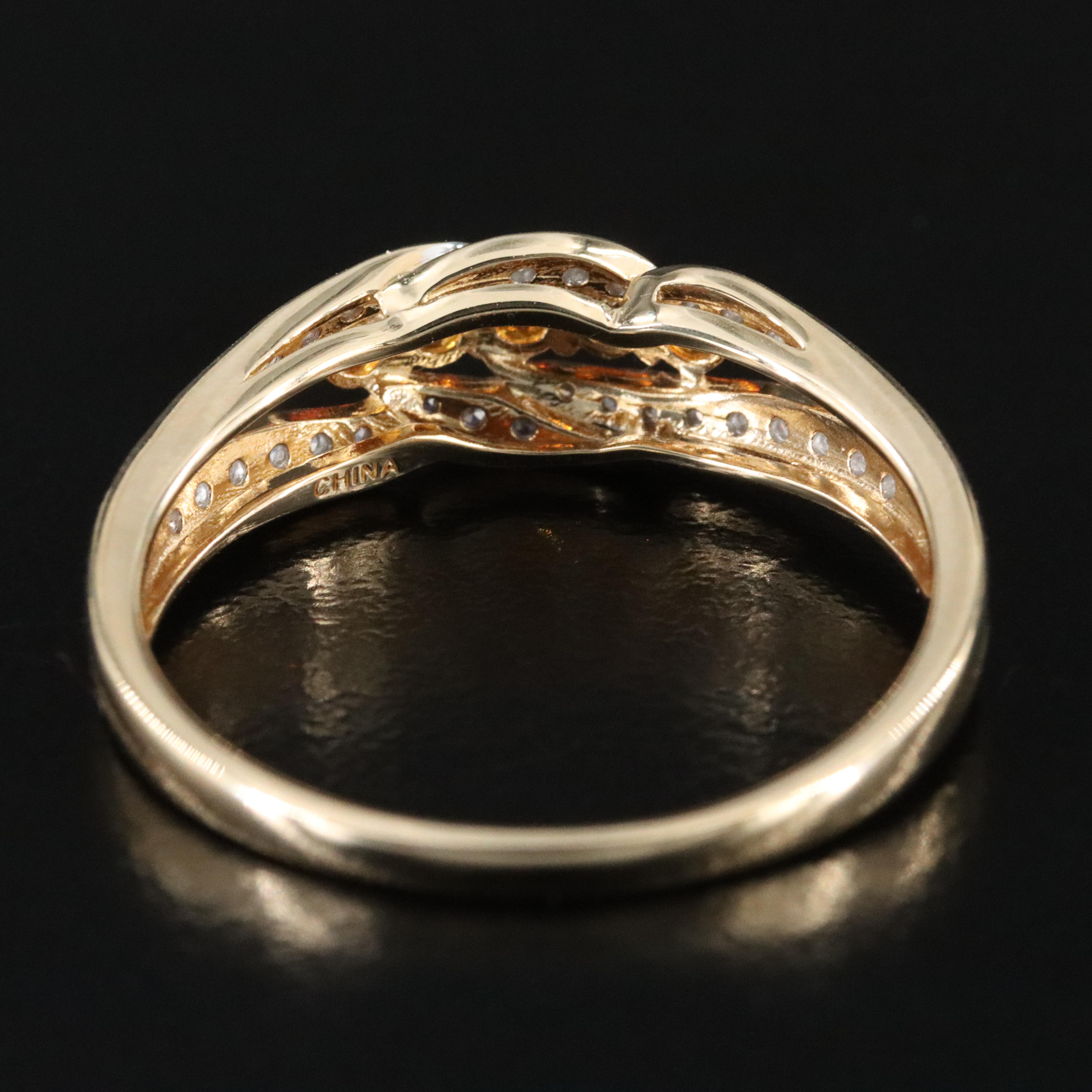 14K Spessartine and Diamond Ring