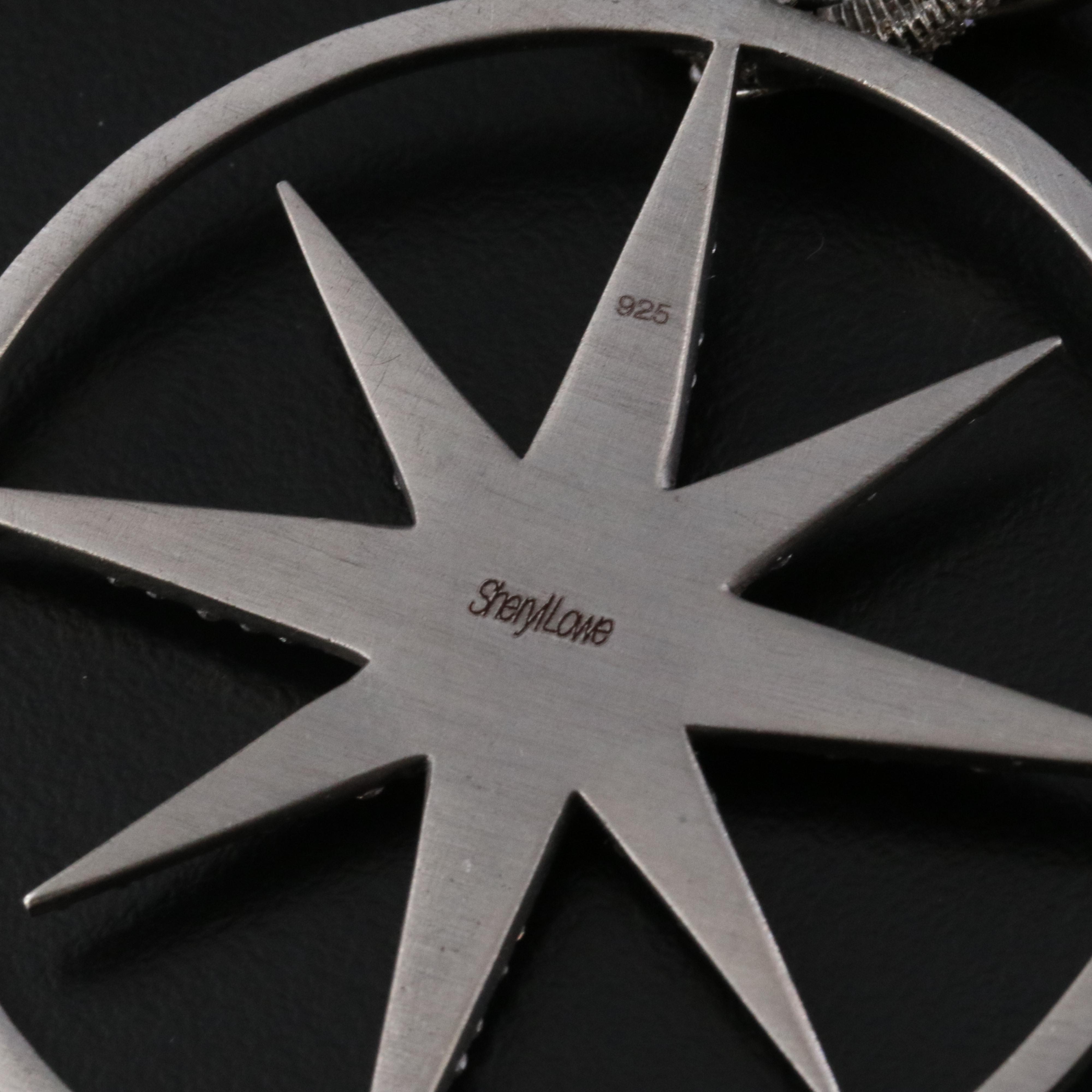 Sheryl Lowe Sterling Howlite Bead Necklace with Diamond Star Pendant