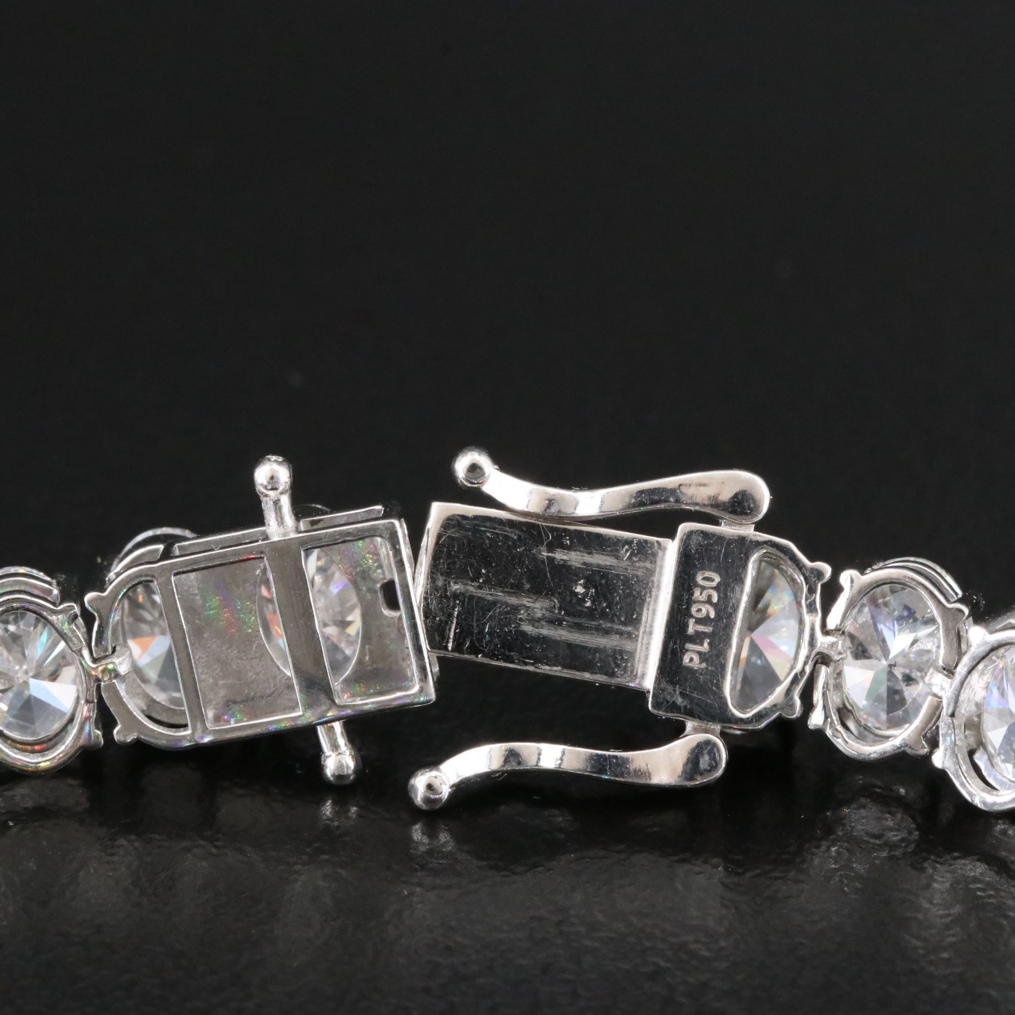 Platinum 17.62 CTW Lab Grown Diamond Line Bracelet