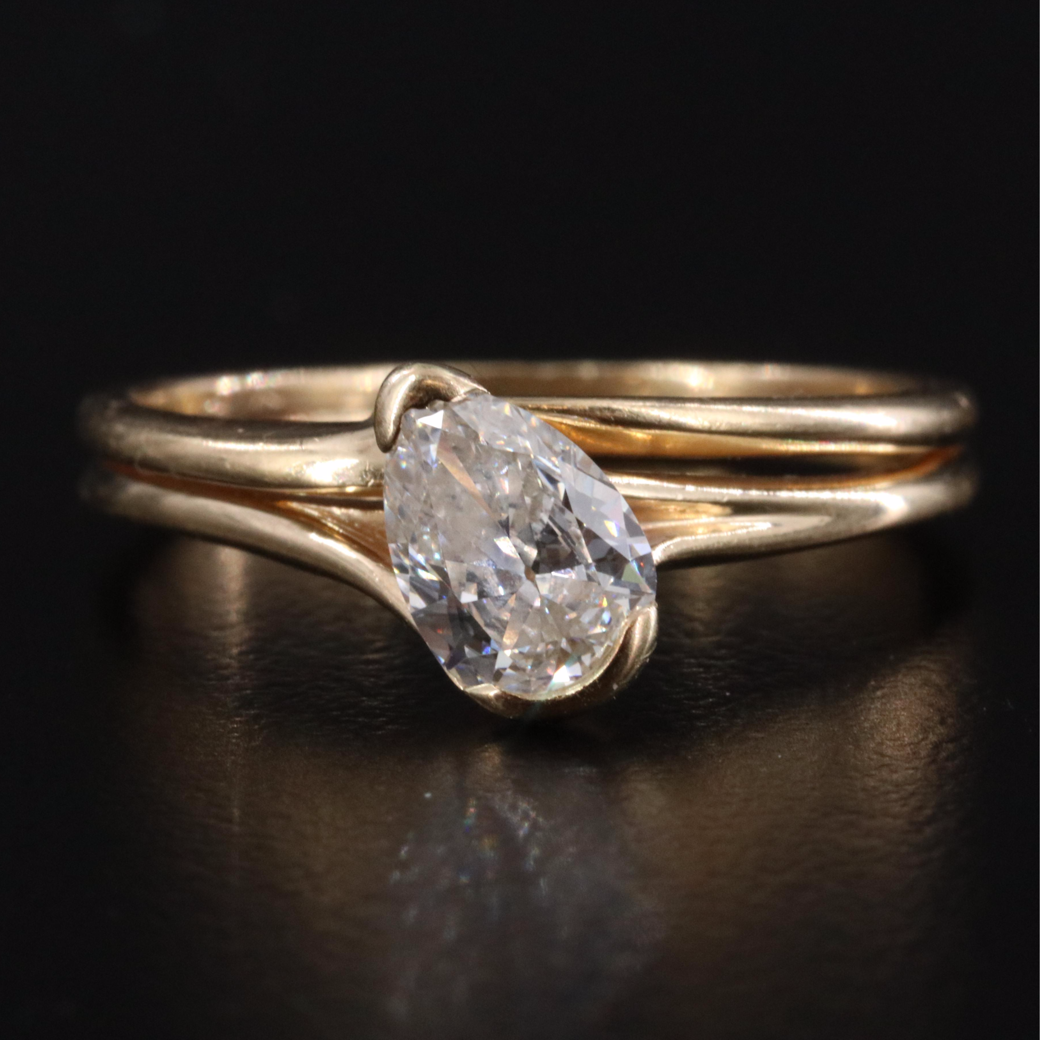 14K 0.75 CT Diamond Solitaire Ring