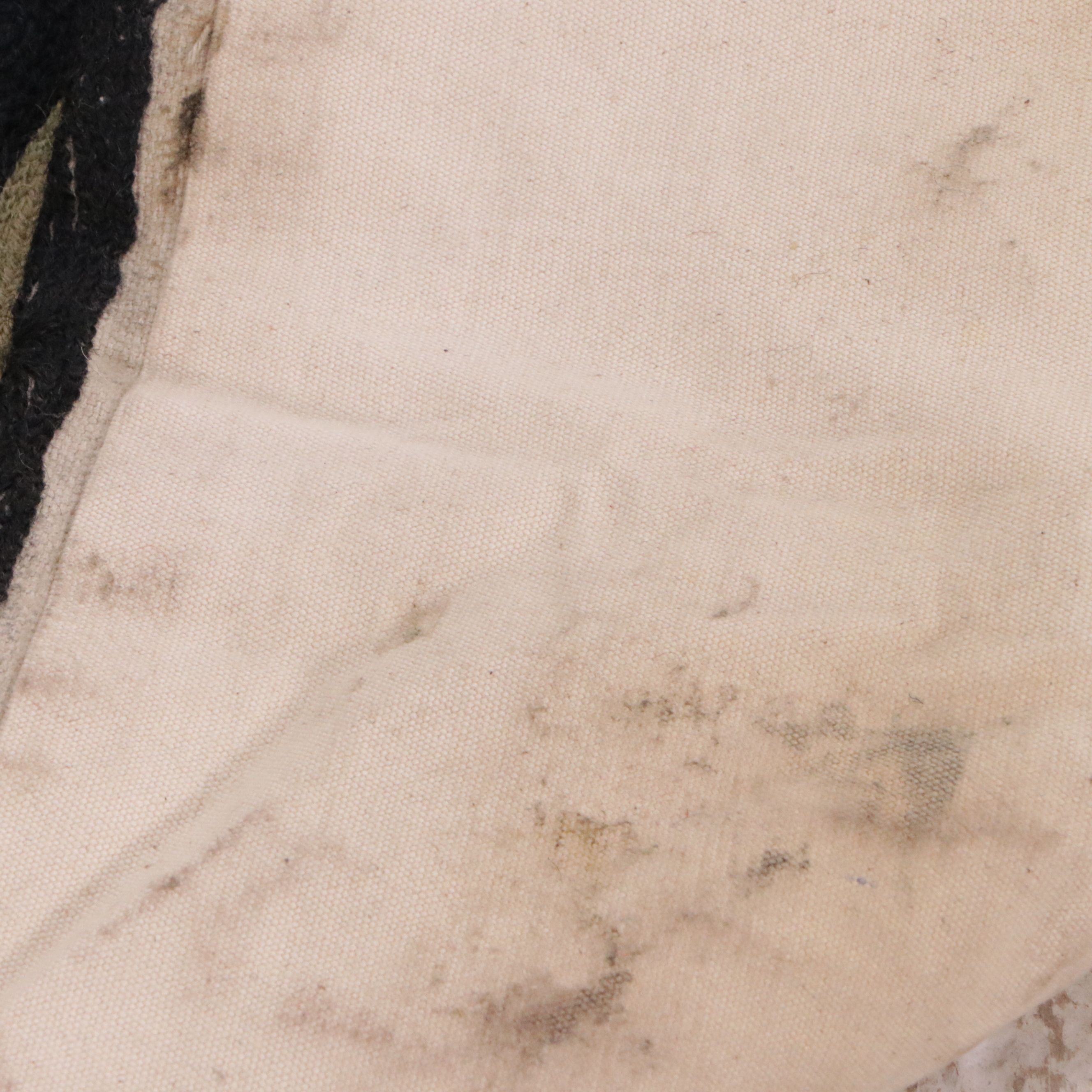 7'9 x 9'11 Handmade Indian Chain-Stitched Floral Area Rug