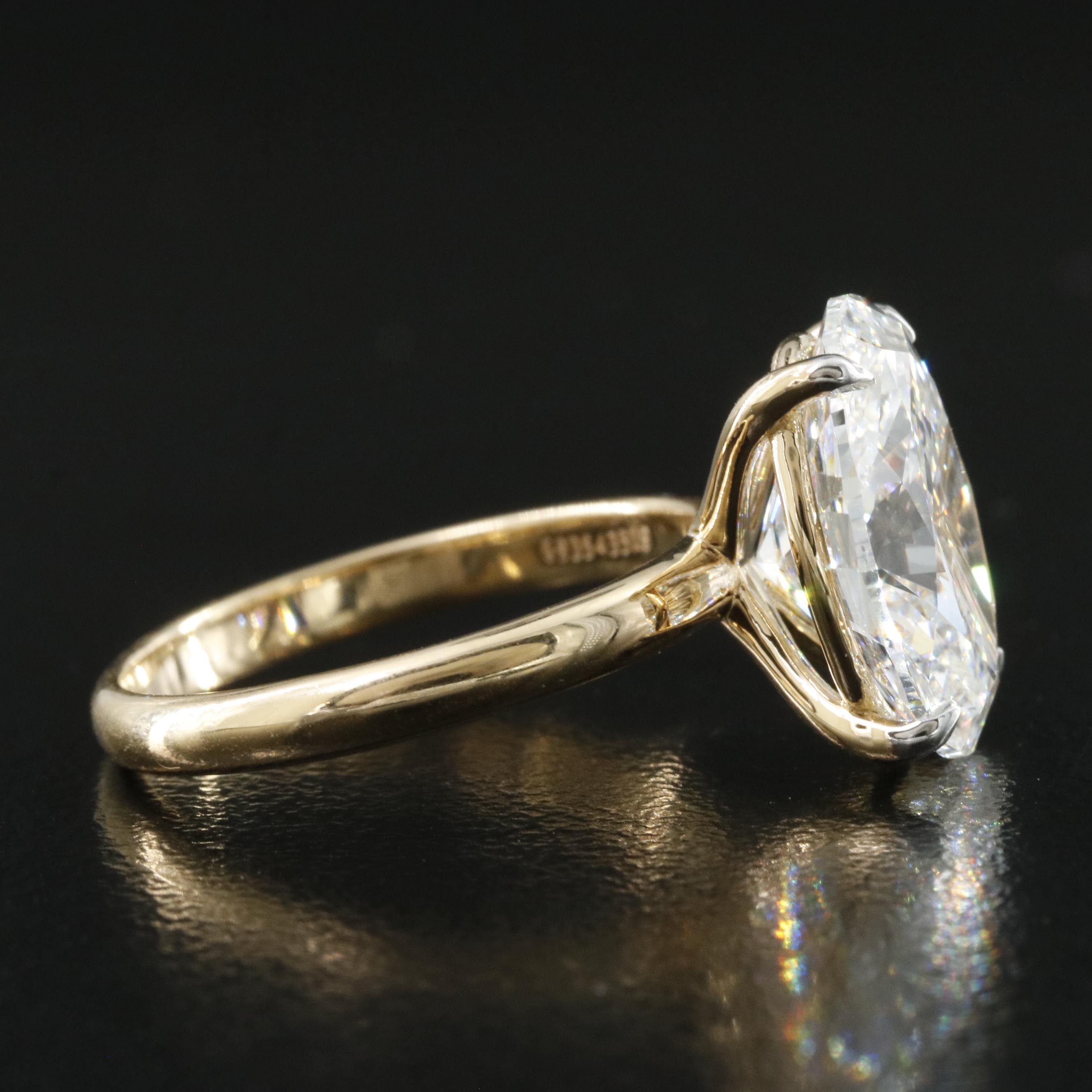 18K 4.80 CT Lab Grown Diamond Solitaire Ring with IGI Report