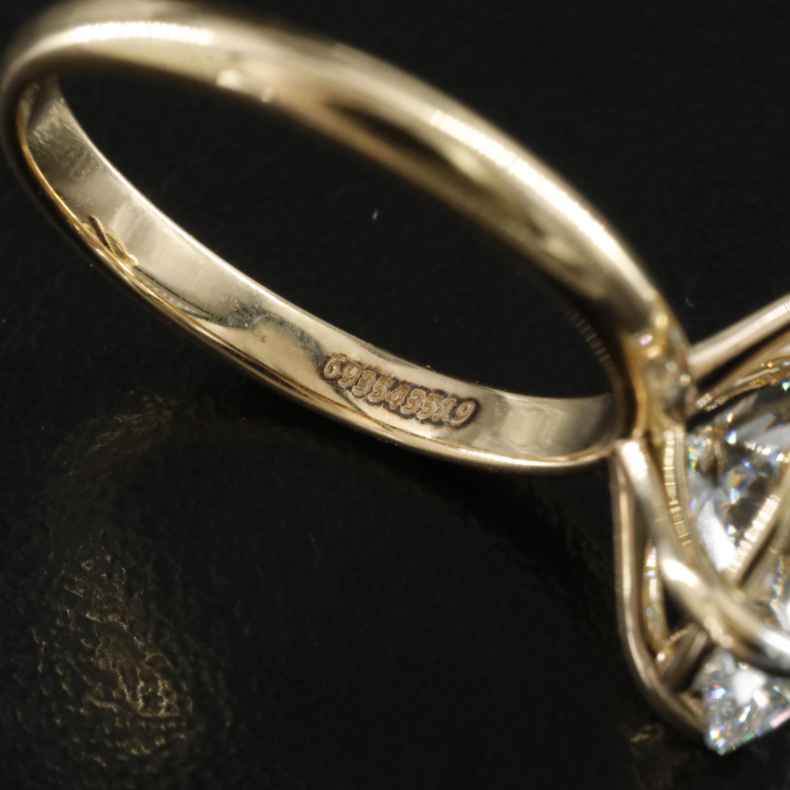 18K 4.80 CT Lab Grown Diamond Solitaire Ring with IGI Report