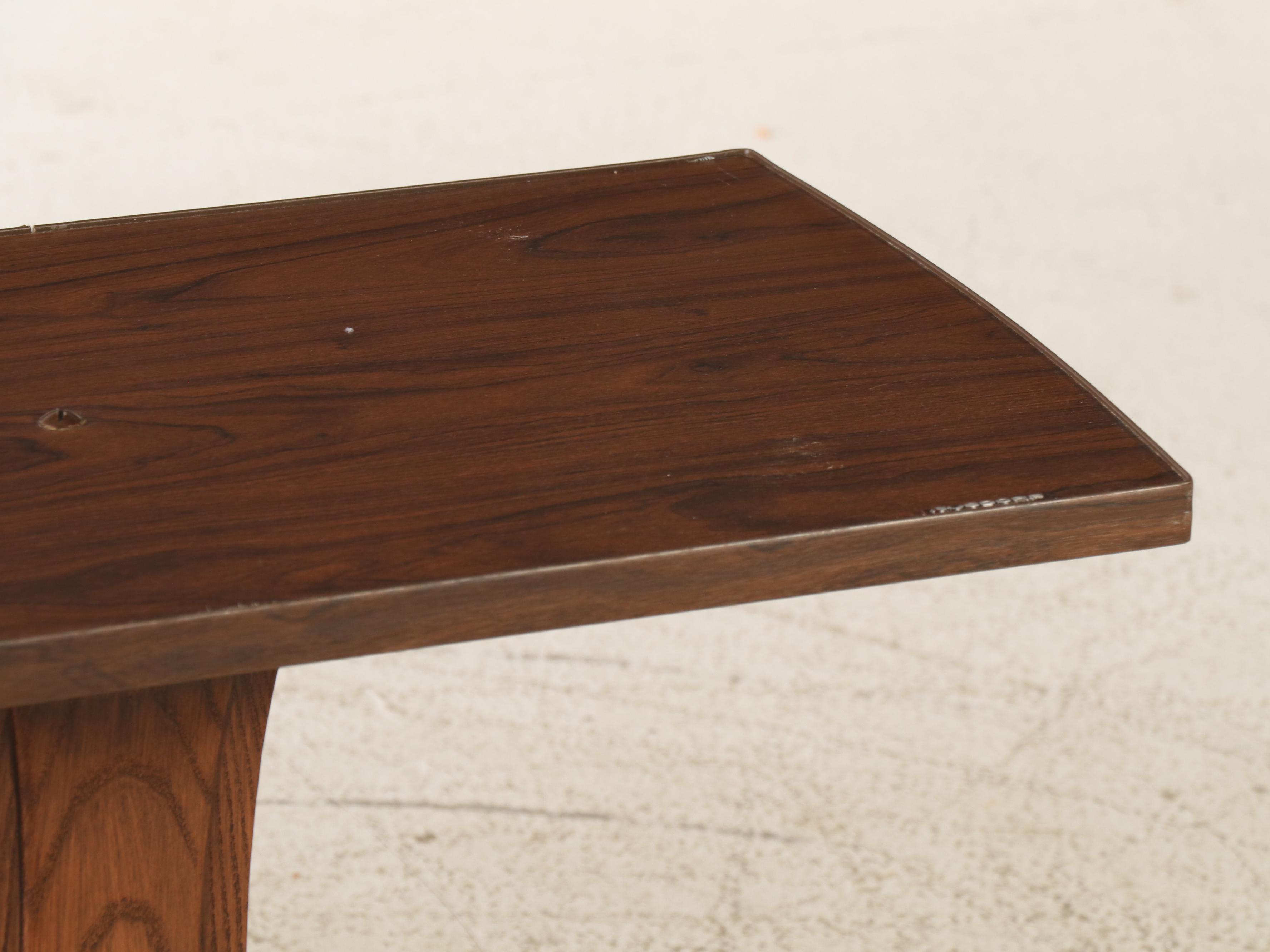 Gusdorf Oak and Faux Bois Rolling TV Stand, 1970s